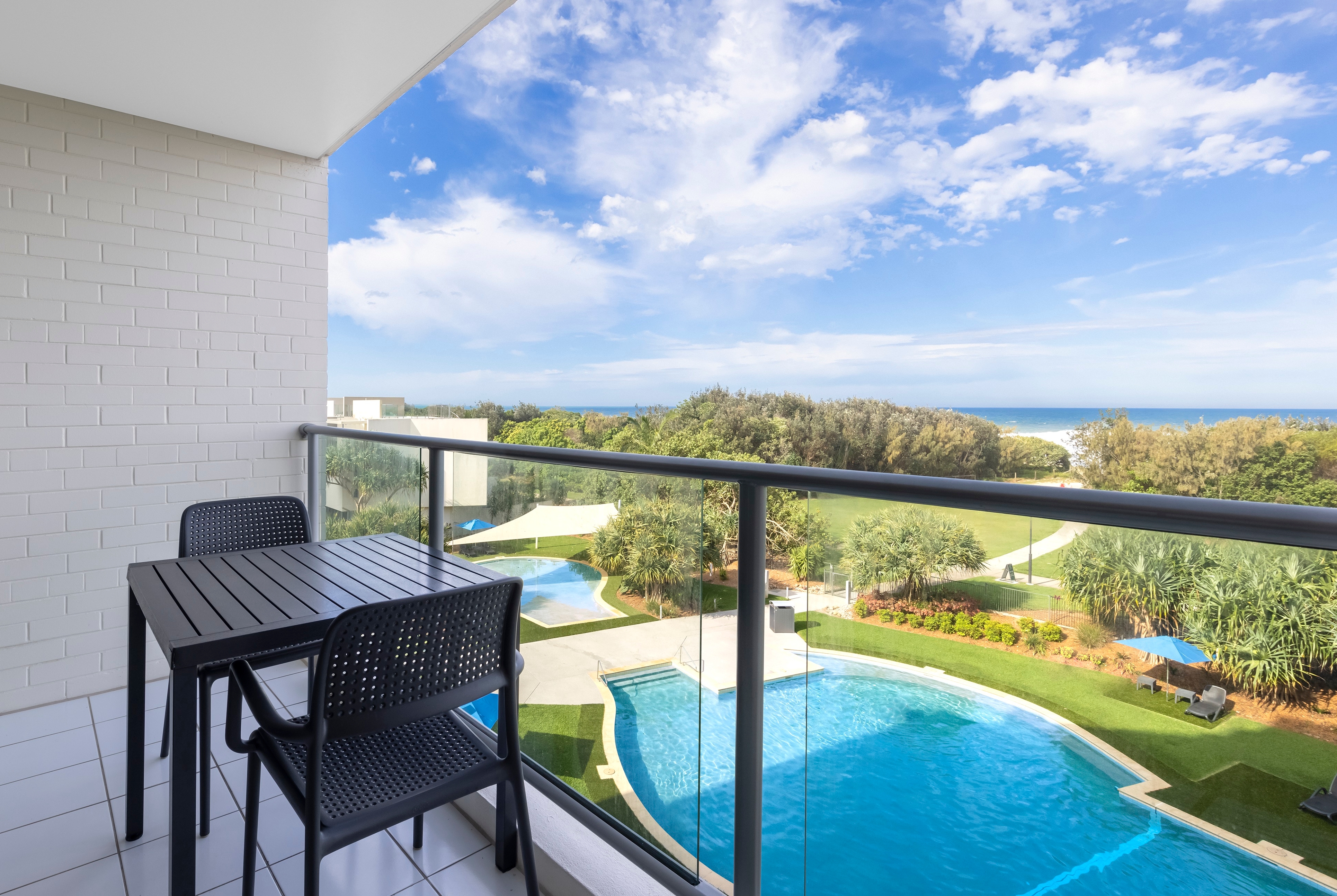 Guest room patio at the Ramada By Wyndham Marcoola Beach in Marcoola, Other than US/Canada