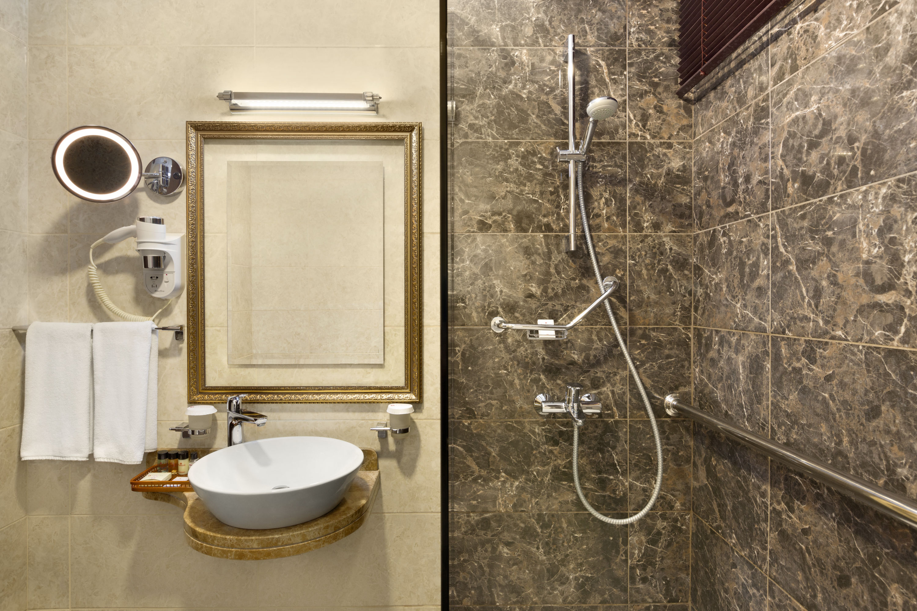 Guest room bath at the Ramada by Wyndham Baku in Baku, Other than US/Canada