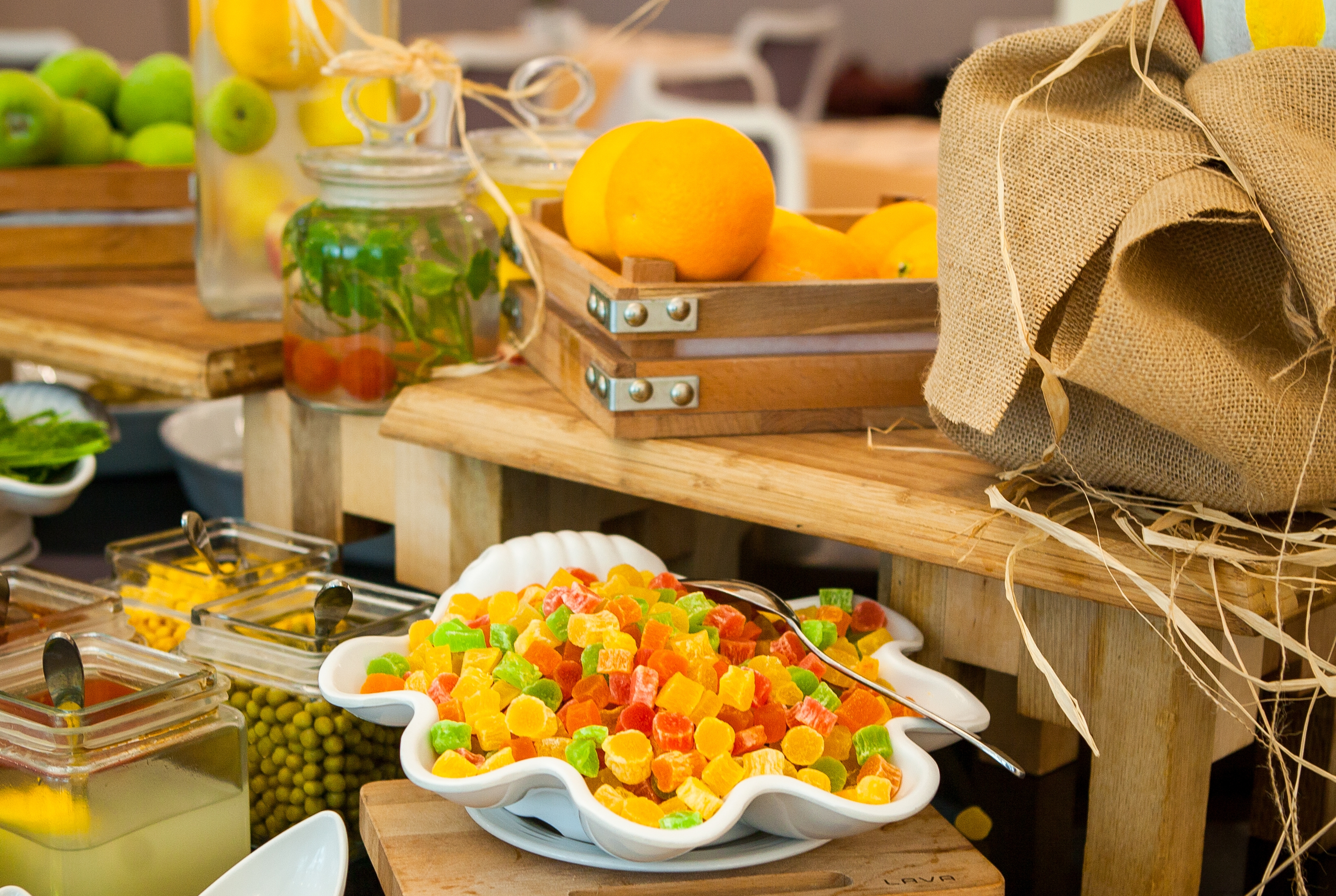 Ramada by Wyndham Baku restaurant breakfast area close up in Baku, Other than US/Canada