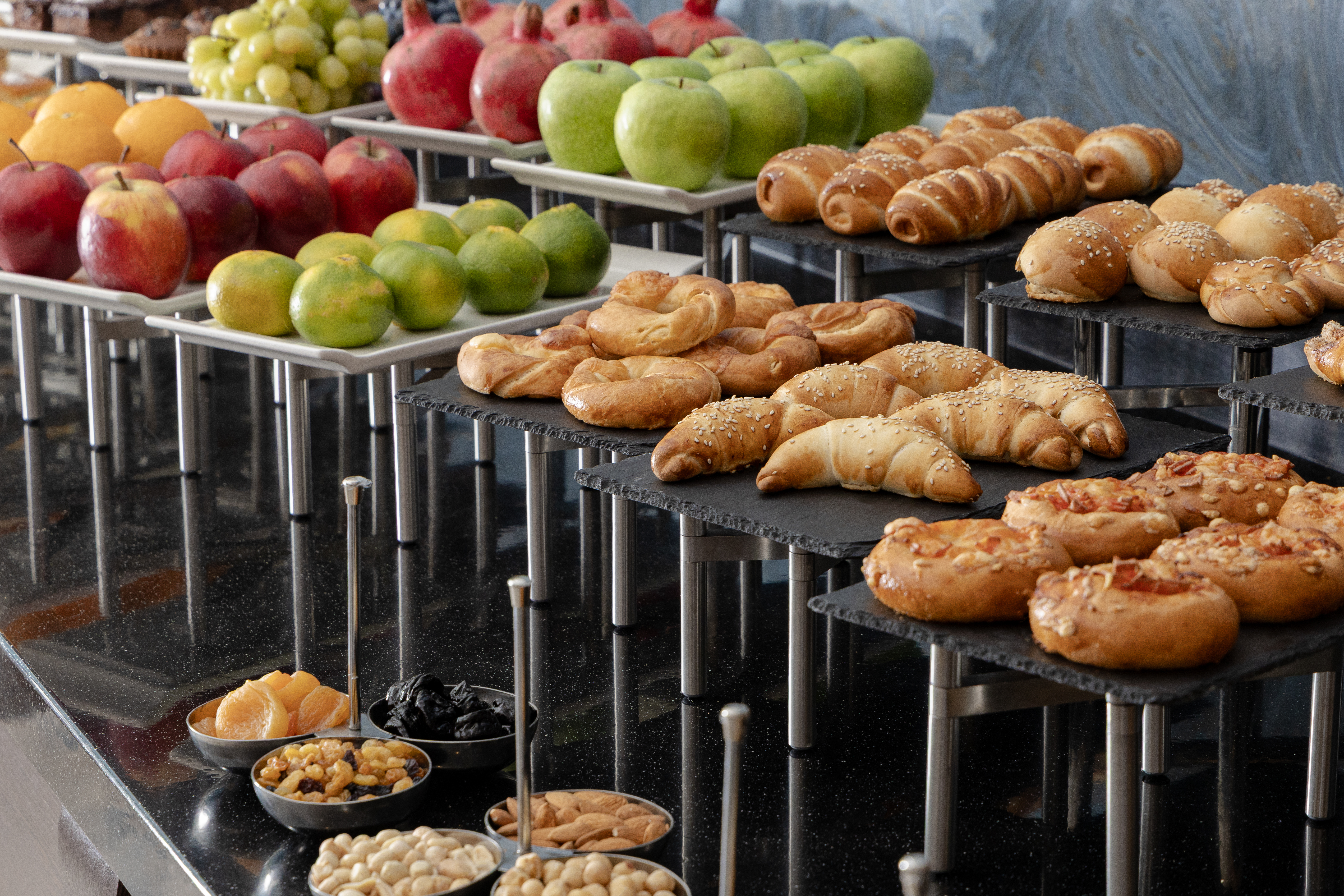 Ramada Plaza by Wyndham Gence restaurant breakfast area close up in Gence, Other than US/Canada