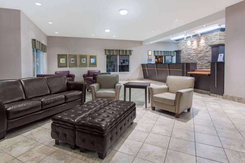 Ramada Brooks hotel lobby in Brooks, Alberta