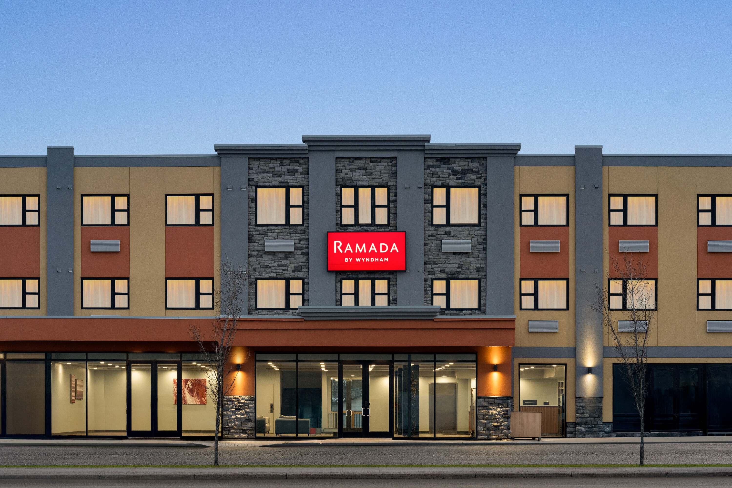 Exterior of Ramada by Wyndham West Edmonton Hotel & Suites hotel in Edmonton, Alberta
