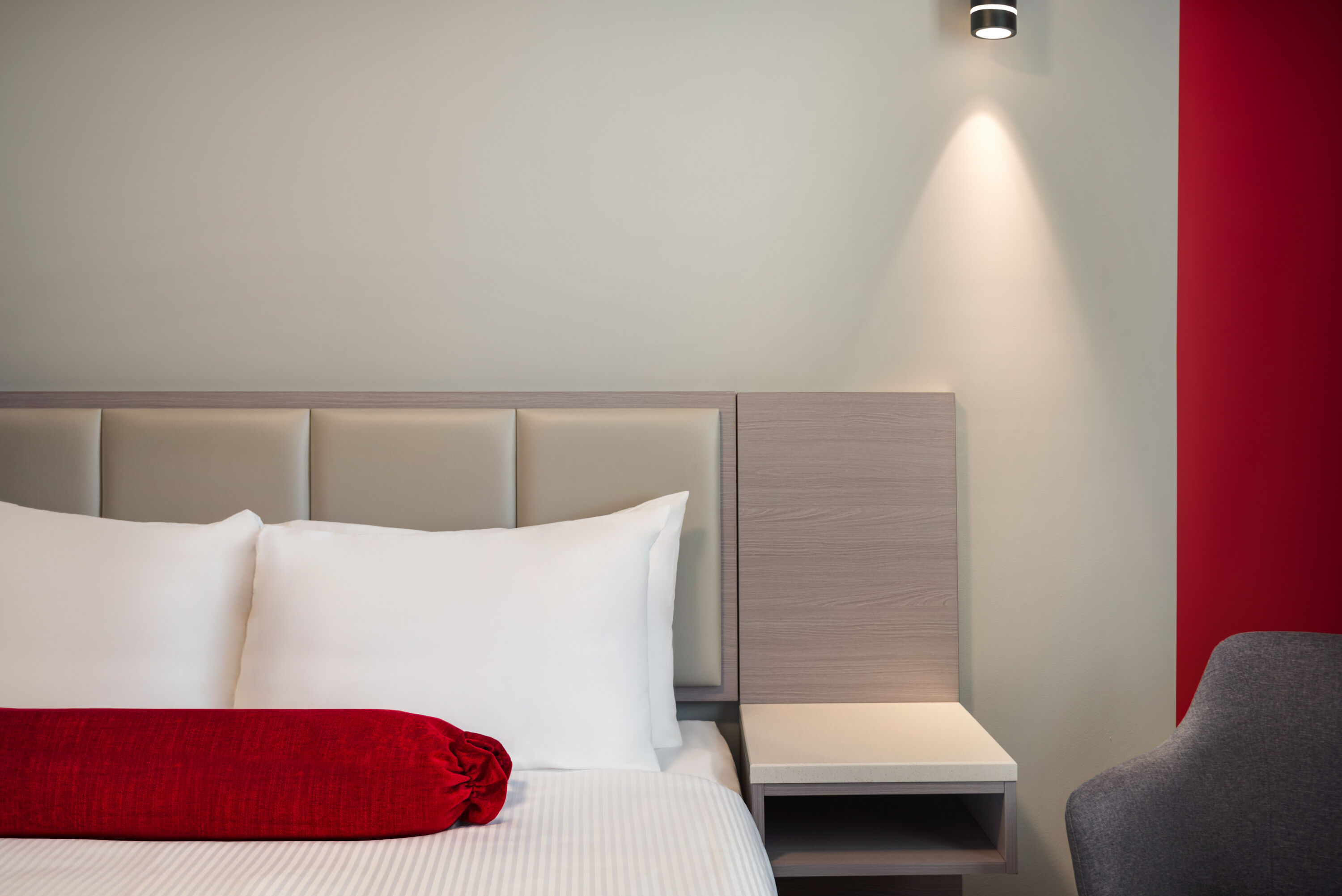 Guest room at the Ramada by Wyndham West Edmonton Hotel & Suites in Edmonton, Alberta