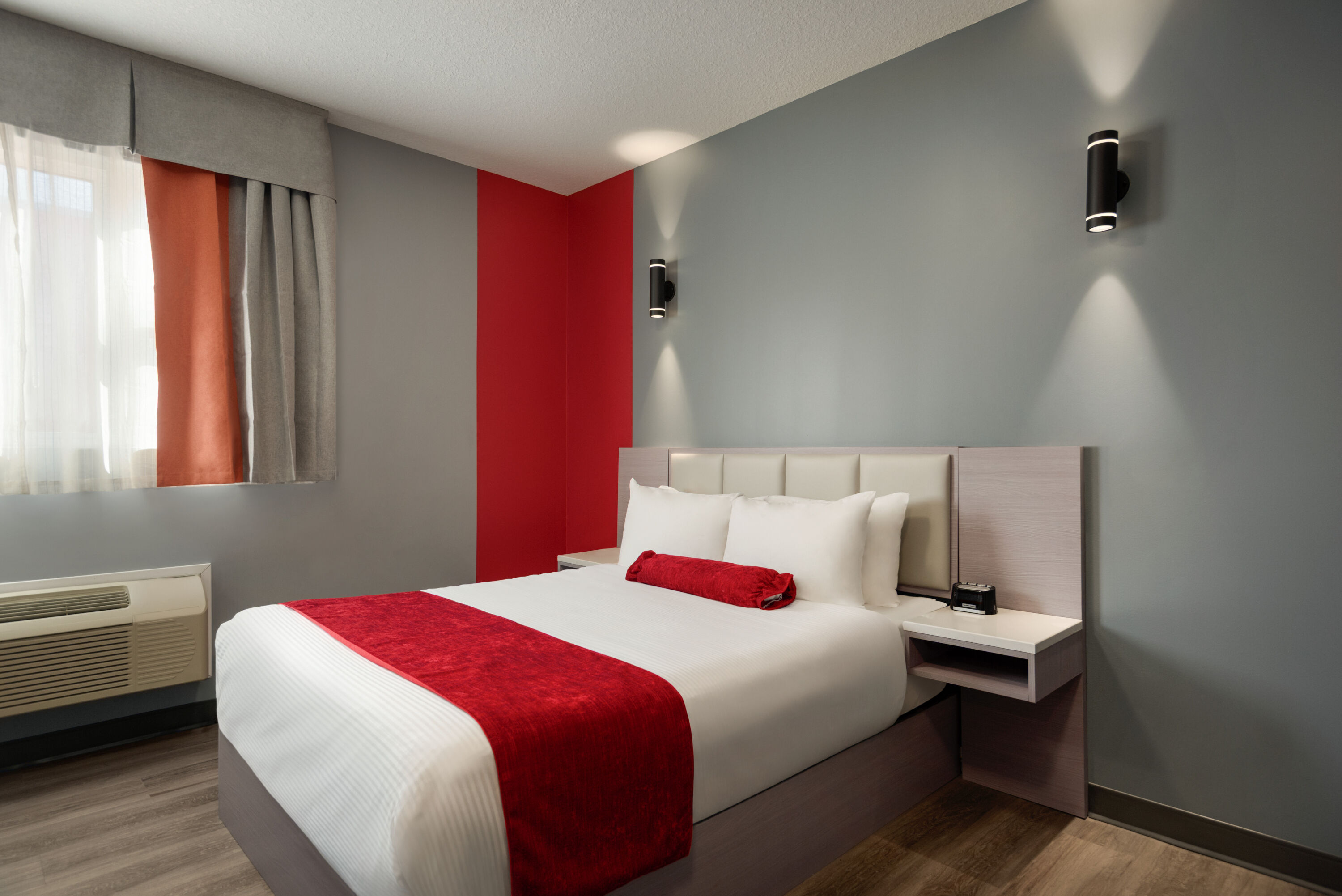 Guest room at the Ramada by Wyndham West Edmonton Hotel & Suites in Edmonton, Alberta