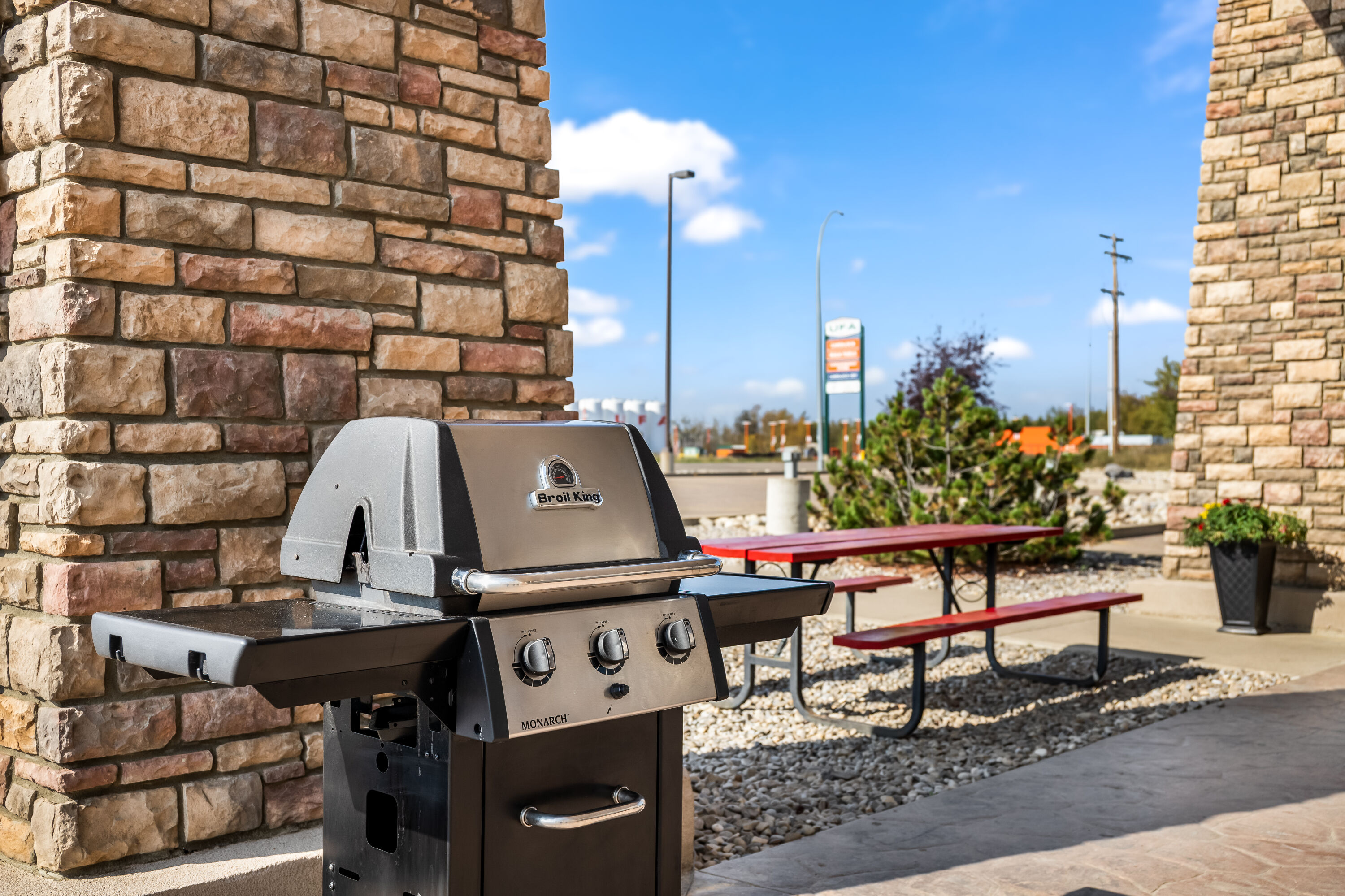 BBQ grill at Ramada by Wyndham Lac La Biche in Lac La Biche, Alberta