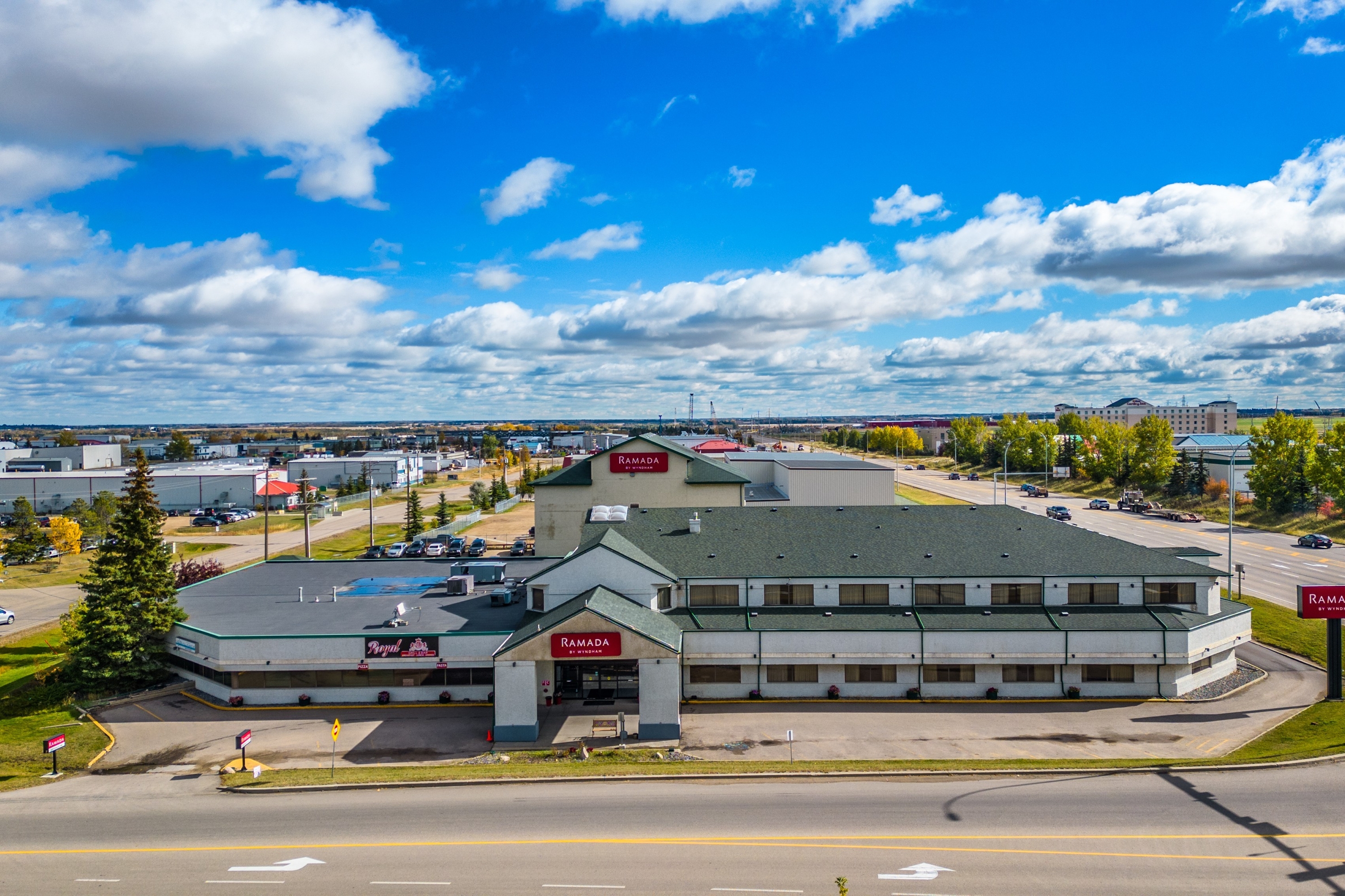 Exterior of Ramada by Wyndham Nisku Edmonton Airport hotel in Nisku, Alberta