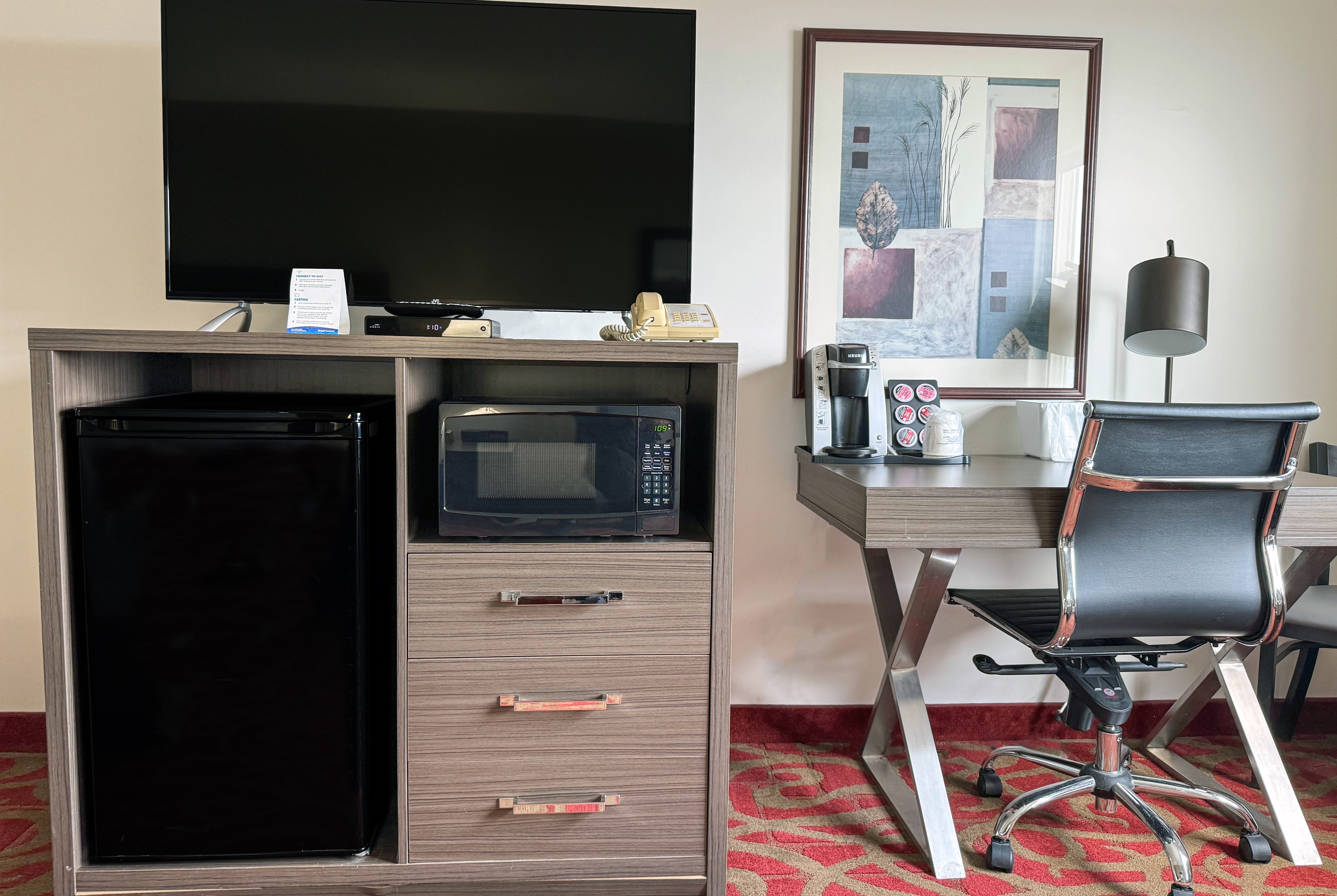 Guest room feature at the Ramada by Wyndham Sherwood Park in Sherwood Park, Alberta