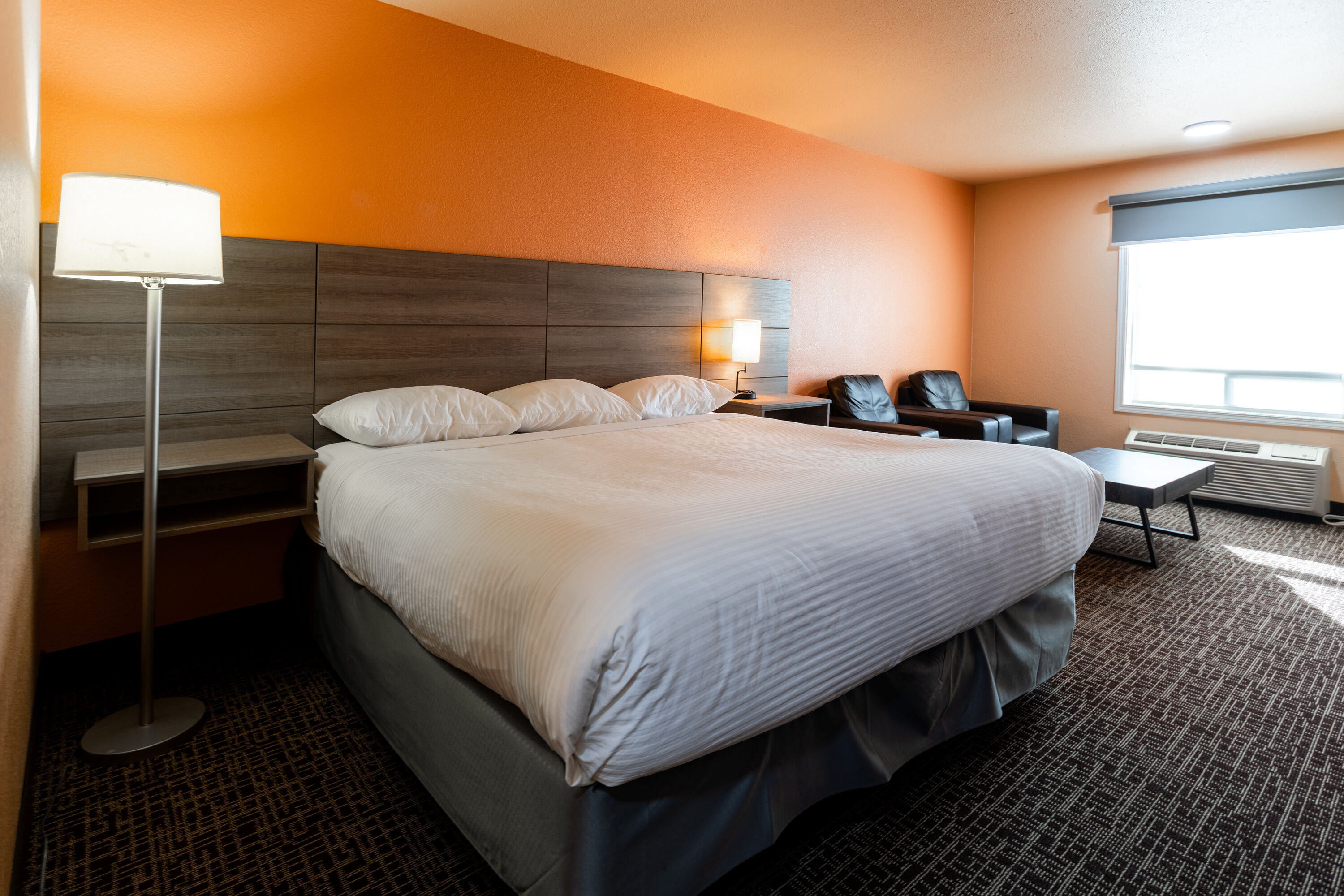 Guest room at the Ramada by Wyndham Cranbrook in Cranbrook, British Columbia