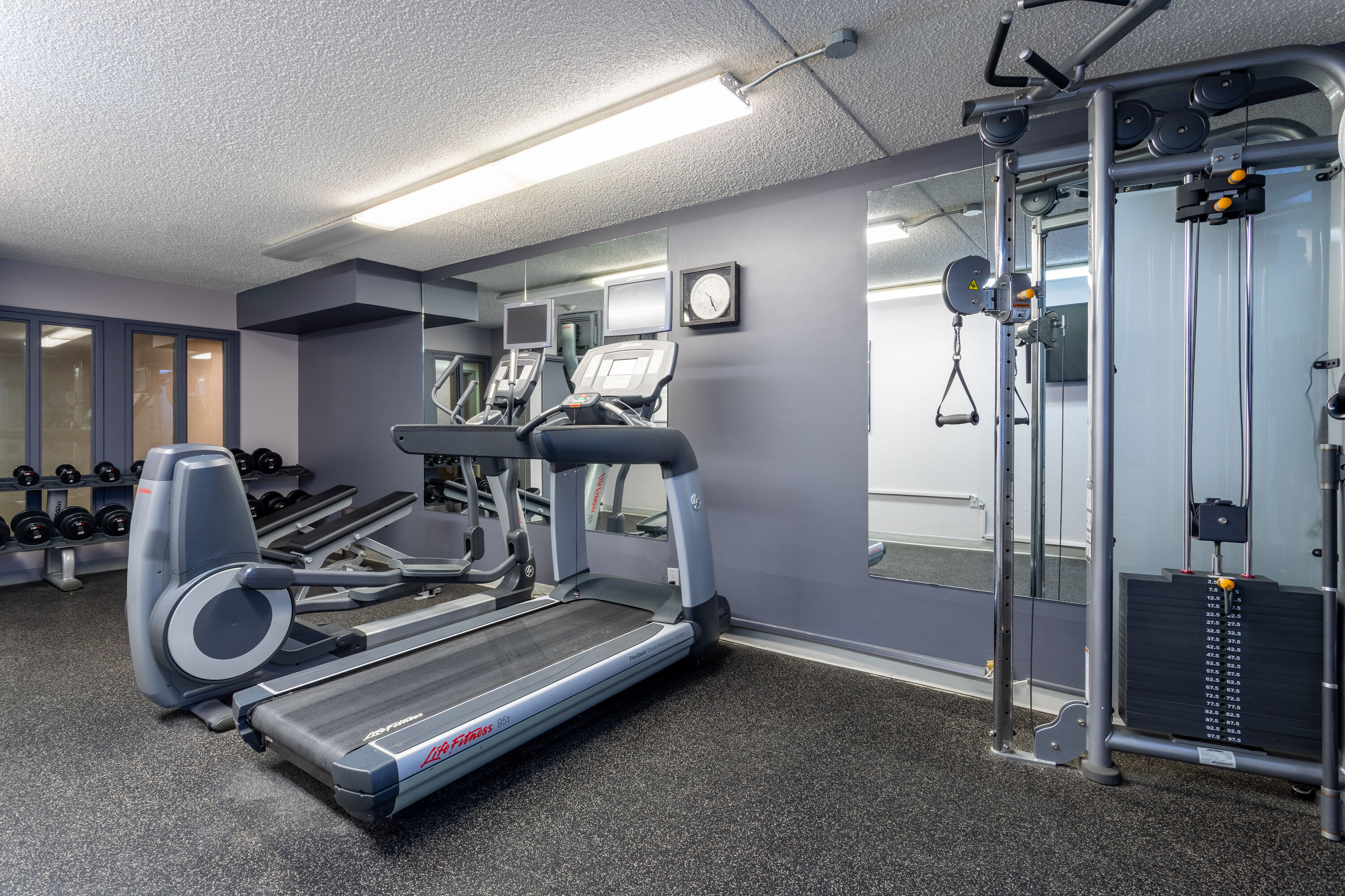Fitness room at Ramada by Wyndham Northern Grand Hotel & Conference Centre in Fort St John, British Columbia