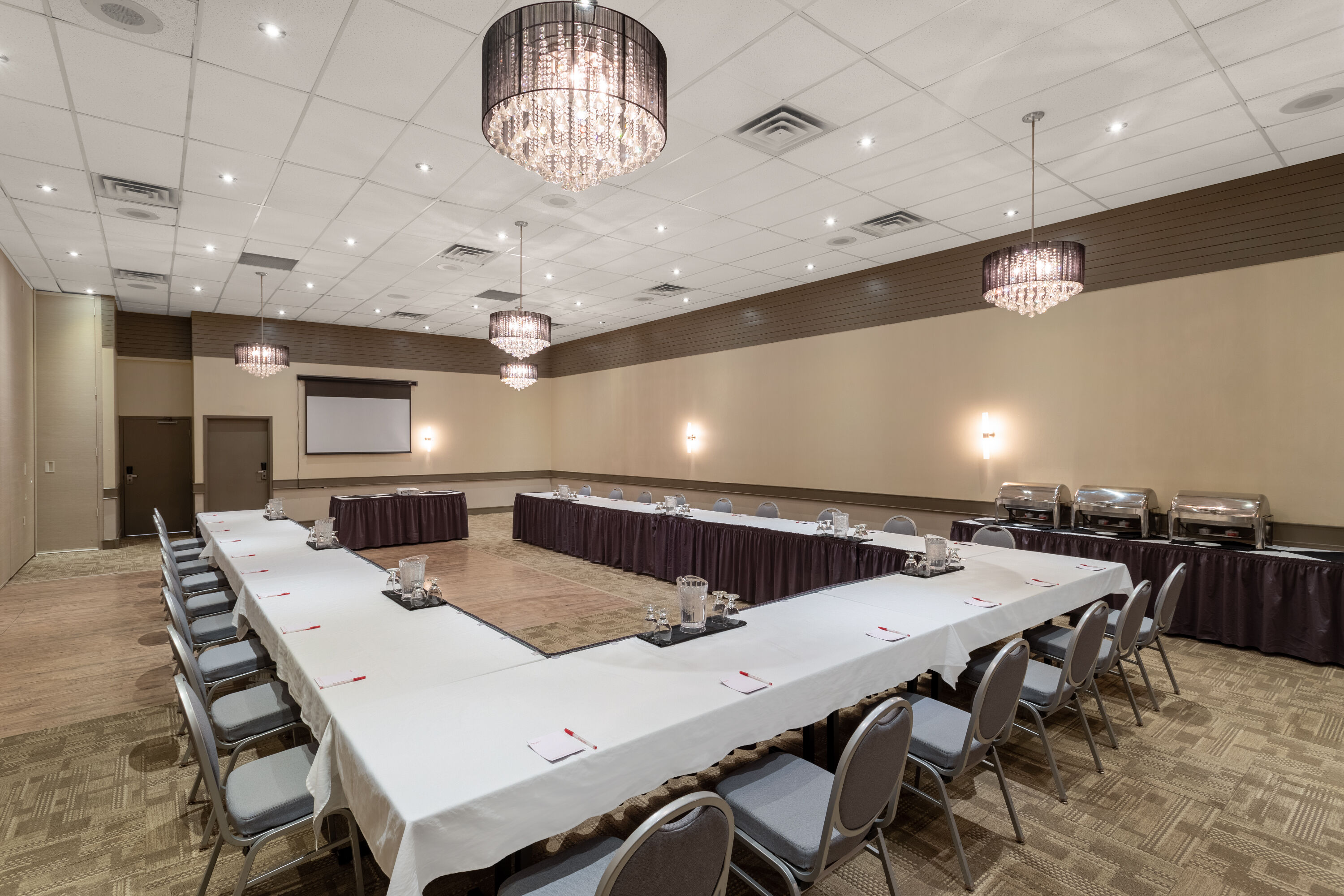 U-shape meeting room at Ramada by Wyndham Northern Grand Hotel & Conference Centre in Fort St John, British Columbia