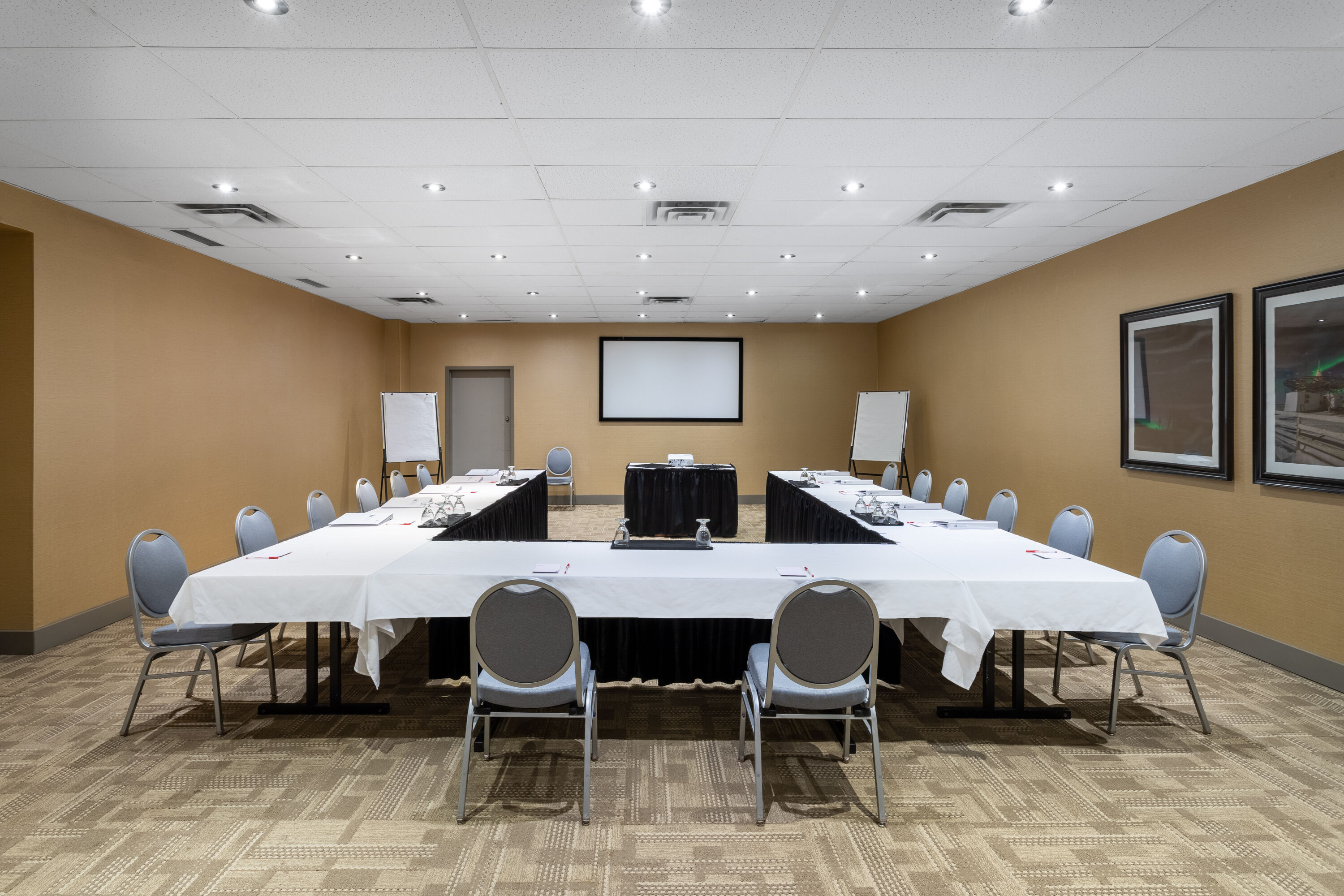 U-shape meeting room at Ramada by Wyndham Northern Grand Hotel & Conference Centre in Fort St John, British Columbia
