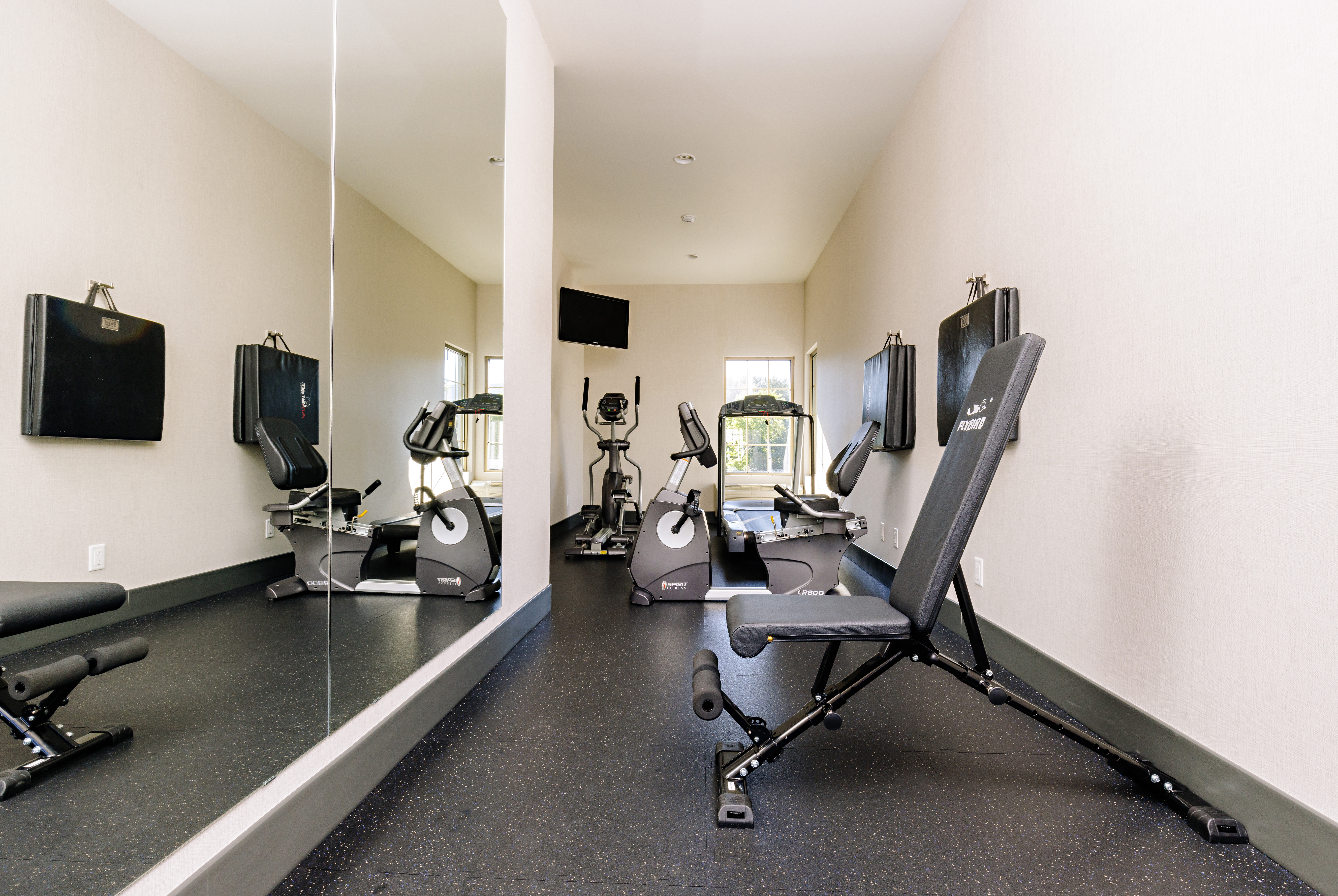 Fitness room at Balcomo, a Ramada by Wyndham in Penticton, British Columbia