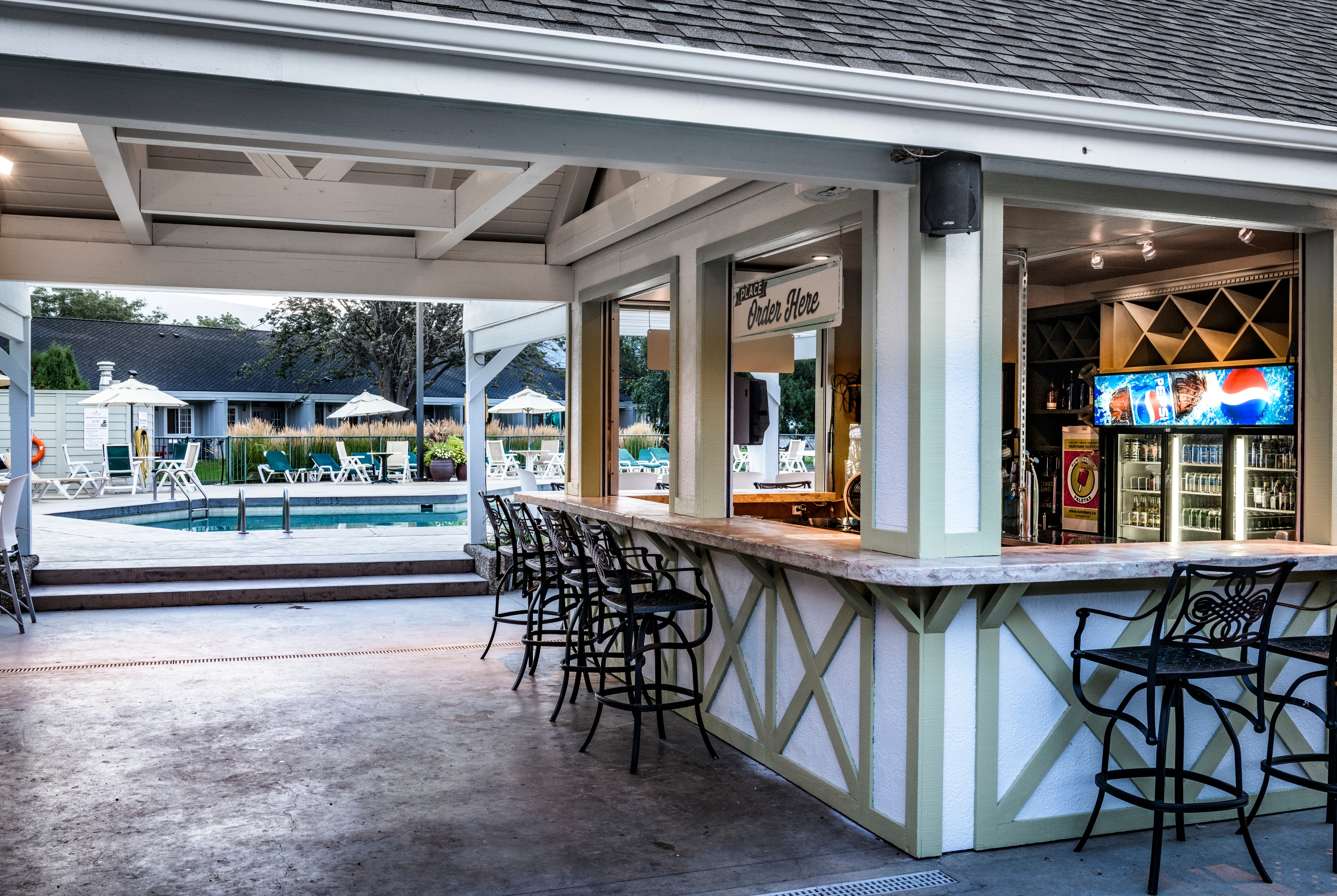 Pool at the Balcomo, a Ramada by Wyndham in Penticton, British Columbia