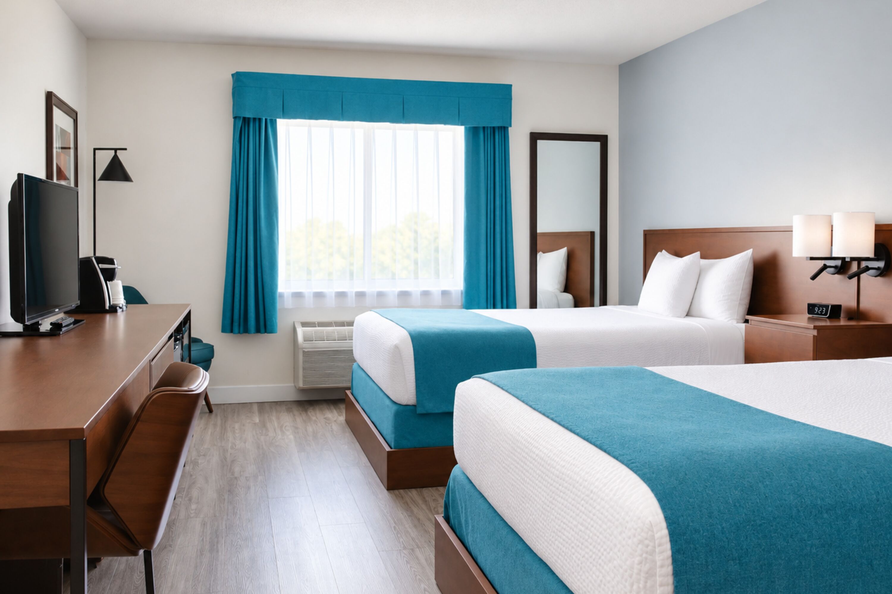 Guest room at the Ramada by Wyndham Surrey/Langley in Surrey, British Columbia