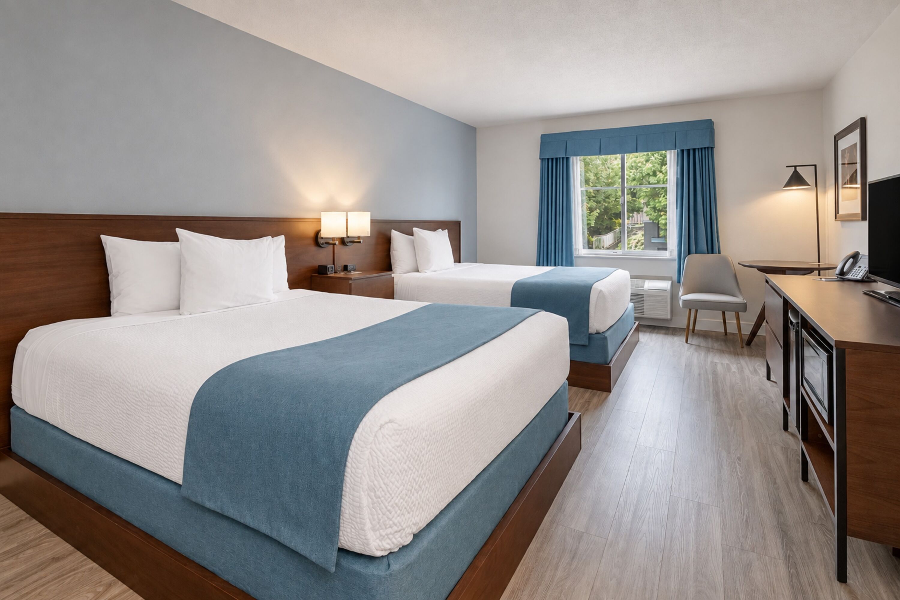 Guest room at the Ramada by Wyndham Surrey/Langley in Surrey, British Columbia
