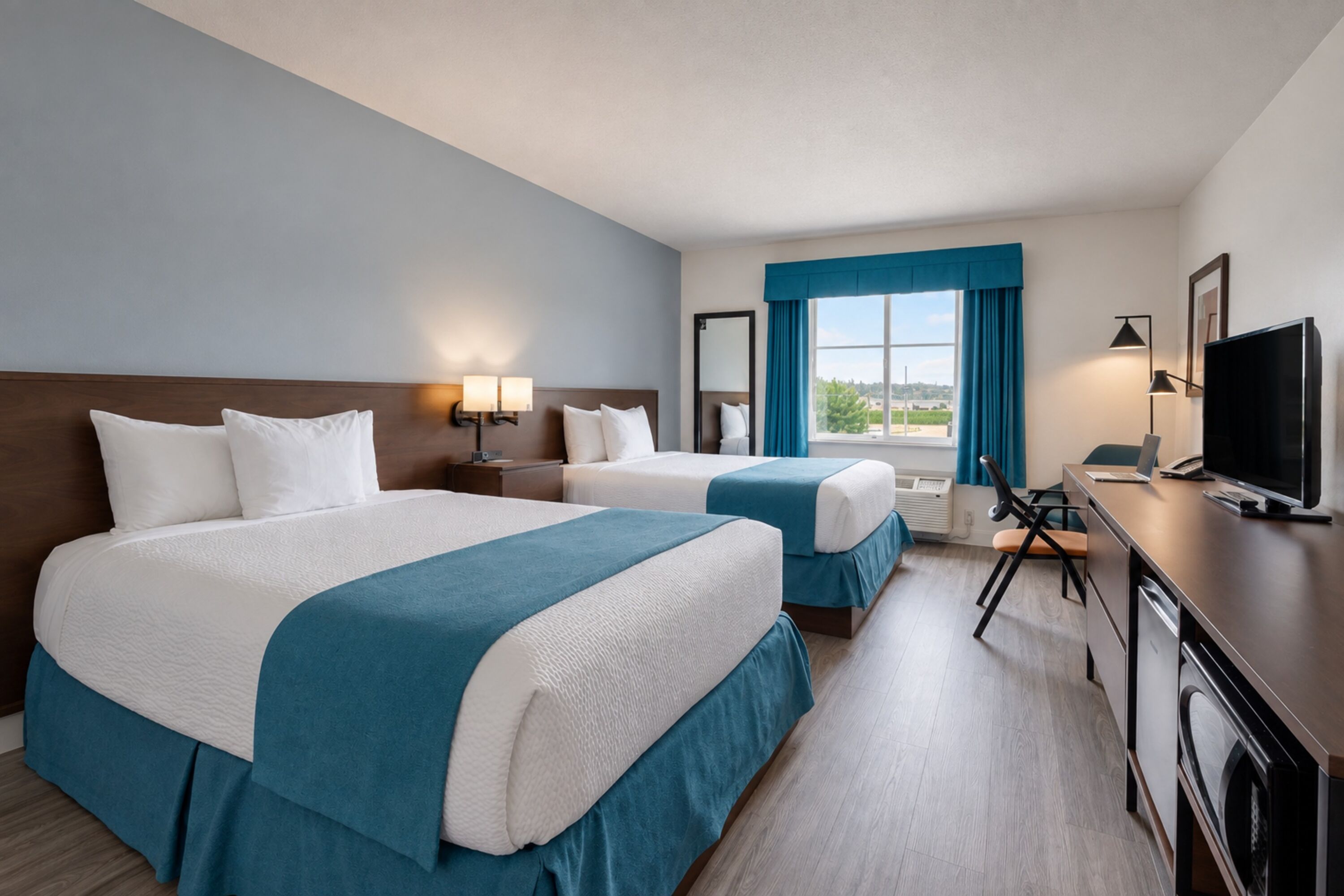 Guest room at the Ramada by Wyndham Surrey/Langley in Surrey, British Columbia
