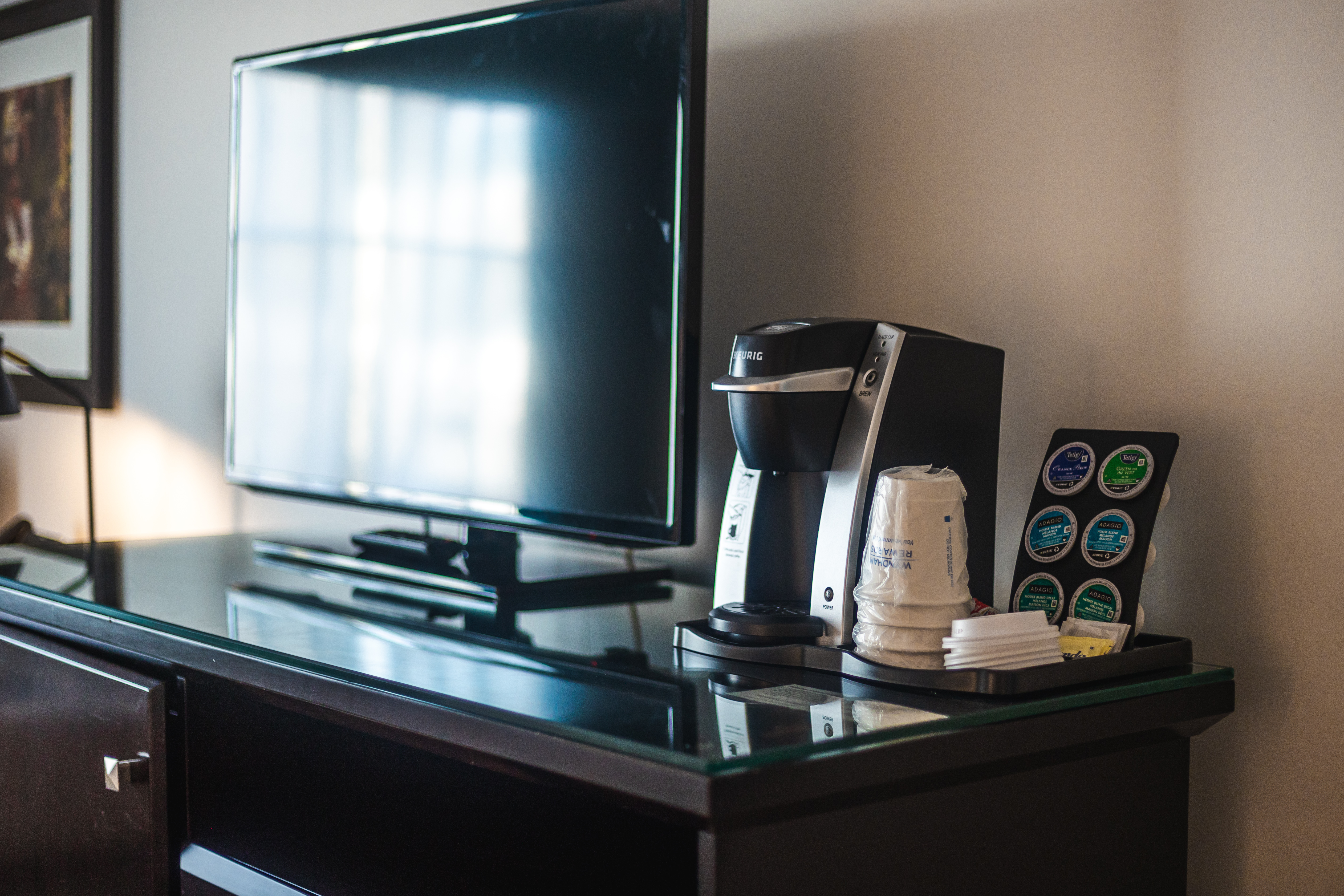 Guest room at the Ramada by Wyndham Surrey/Langley in Surrey, British Columbia