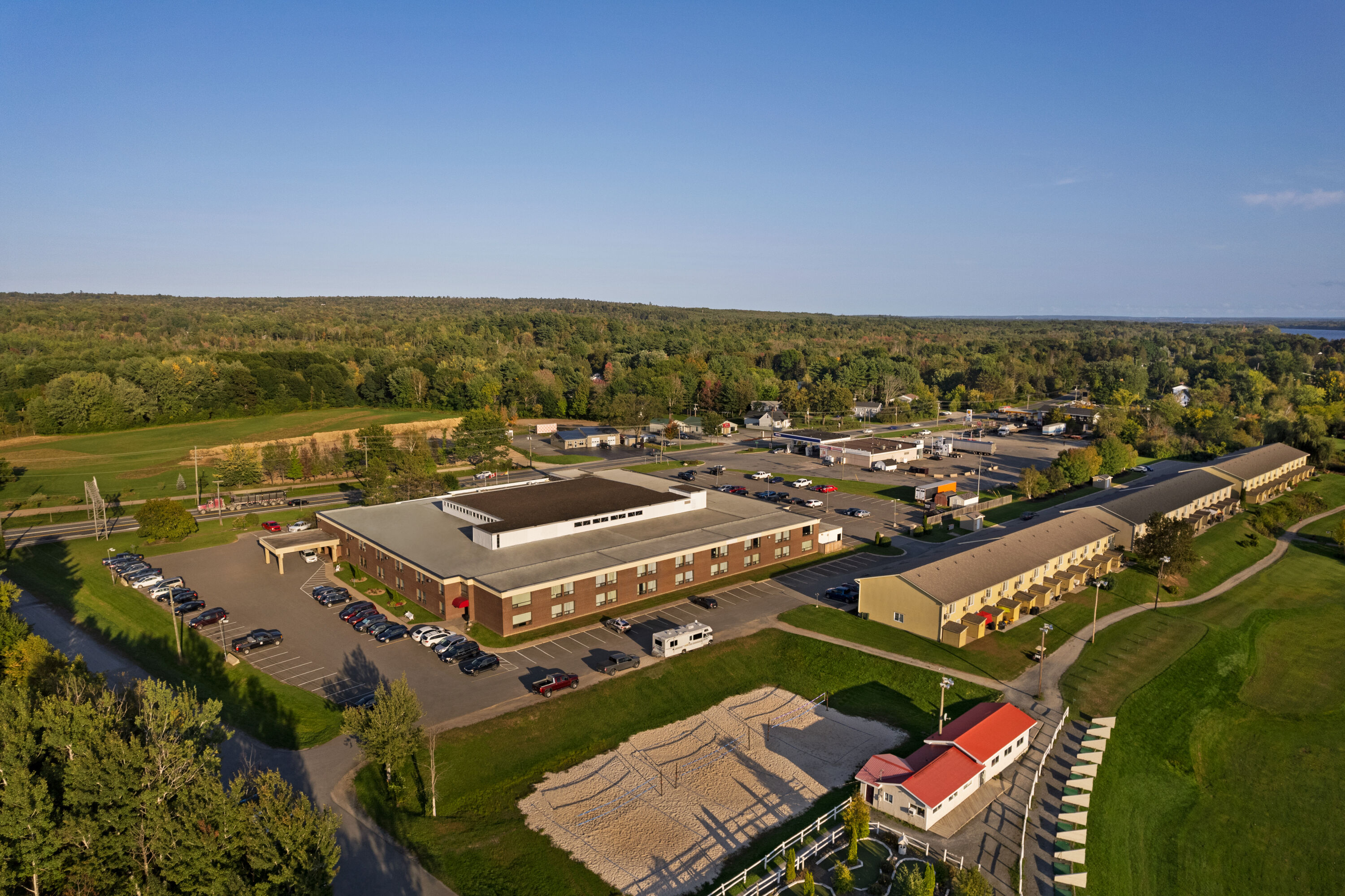 Aerial View of Ramada by Wyndham Fredericton hotel in Fredericton, New Brunswick