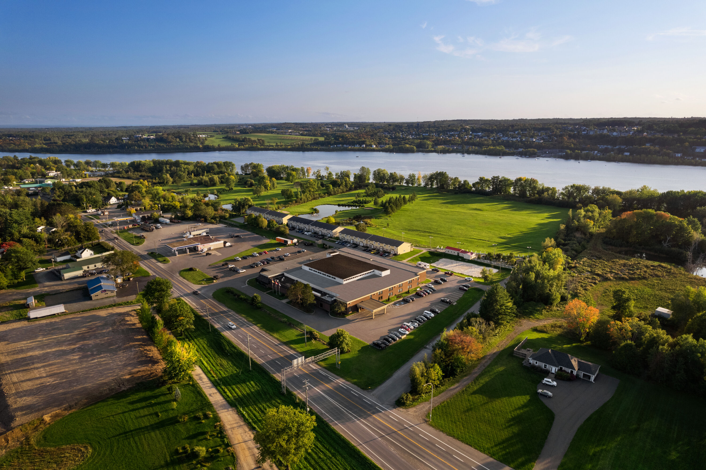 Aerial View of Ramada by Wyndham Fredericton hotel in Fredericton, New Brunswick