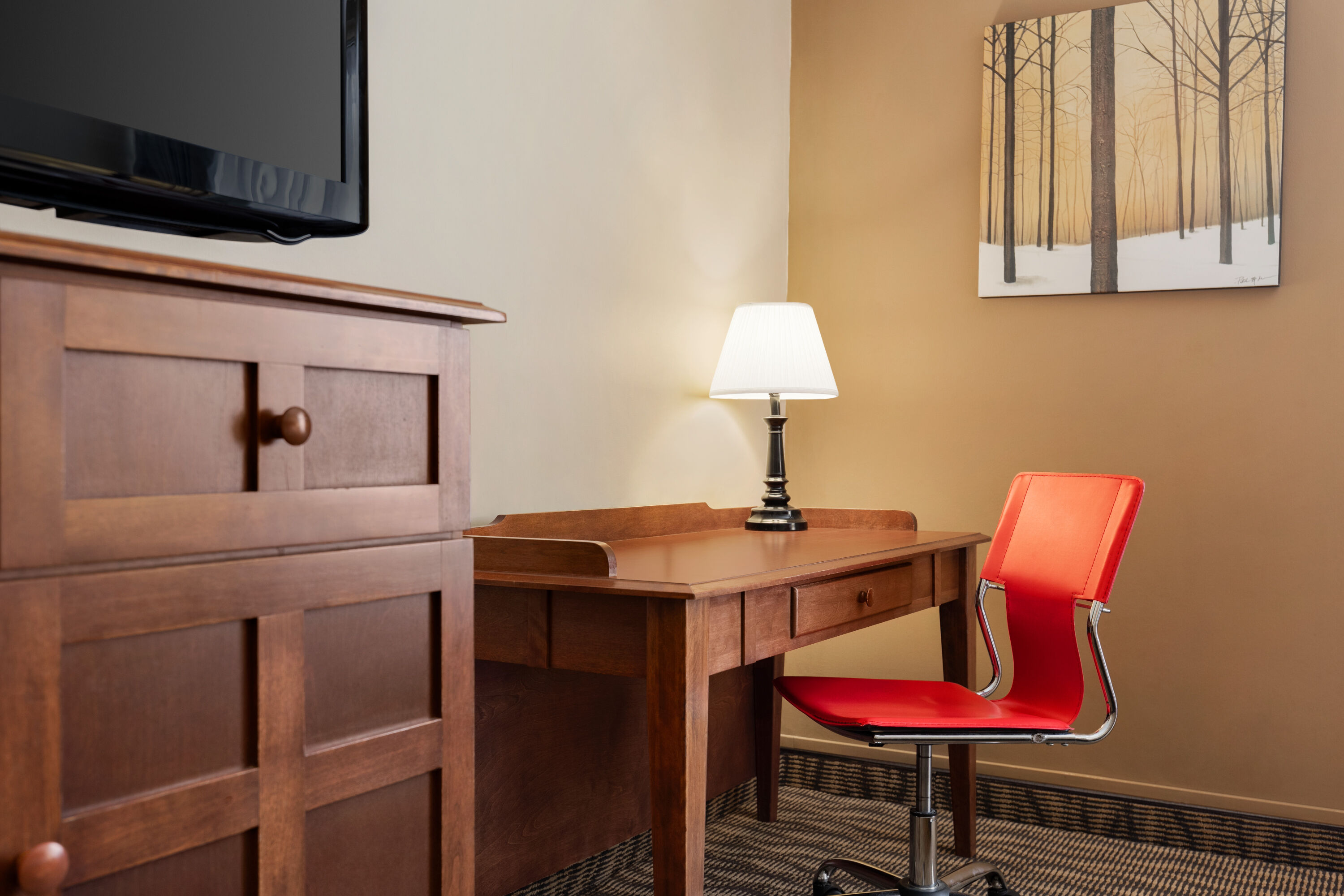 Guest room at the Ramada by Wyndham Fredericton in Fredericton, New Brunswick