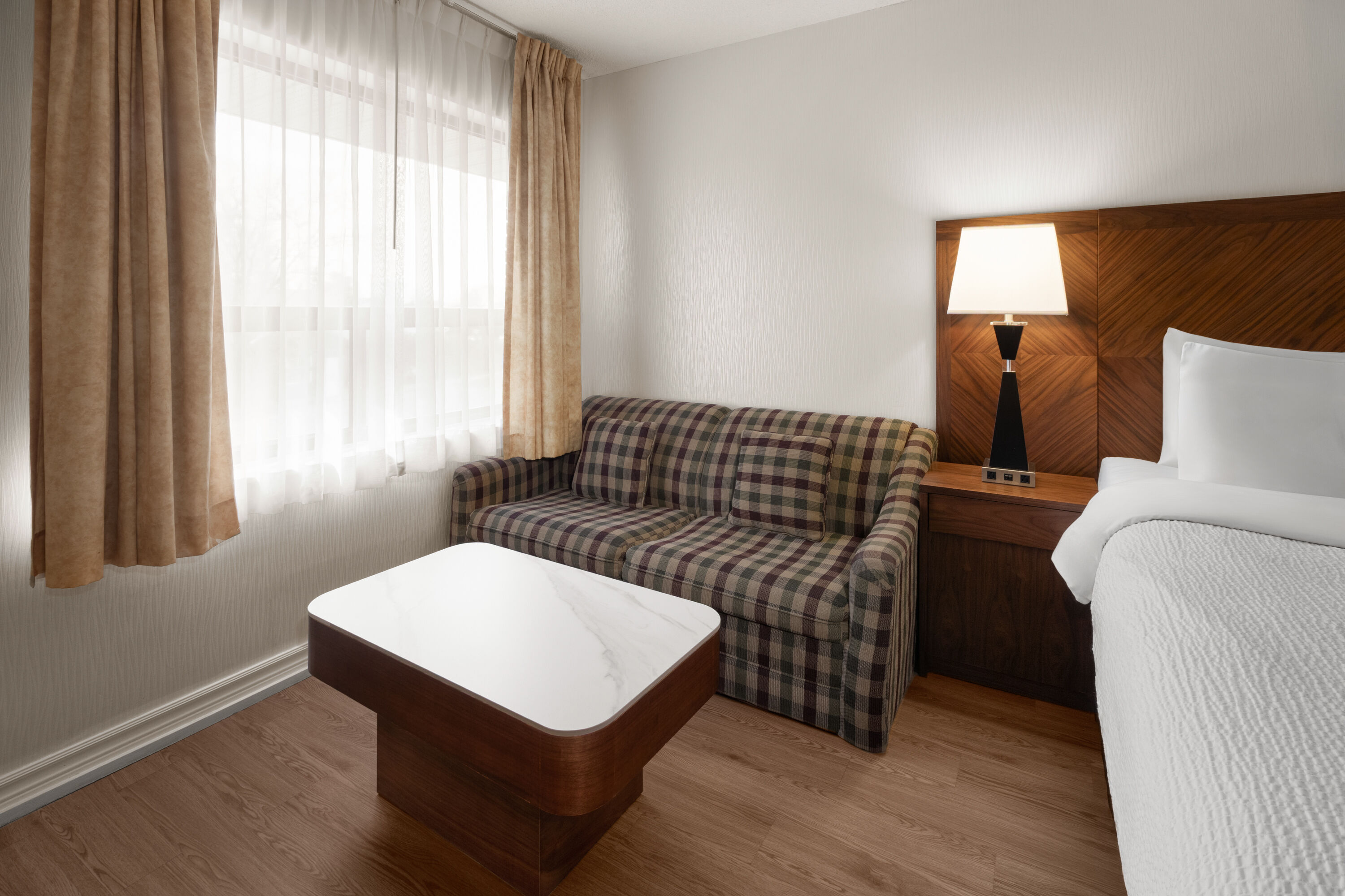 Guest room at the Ramada by Wyndham Arnprior in Arnprior, Ontario