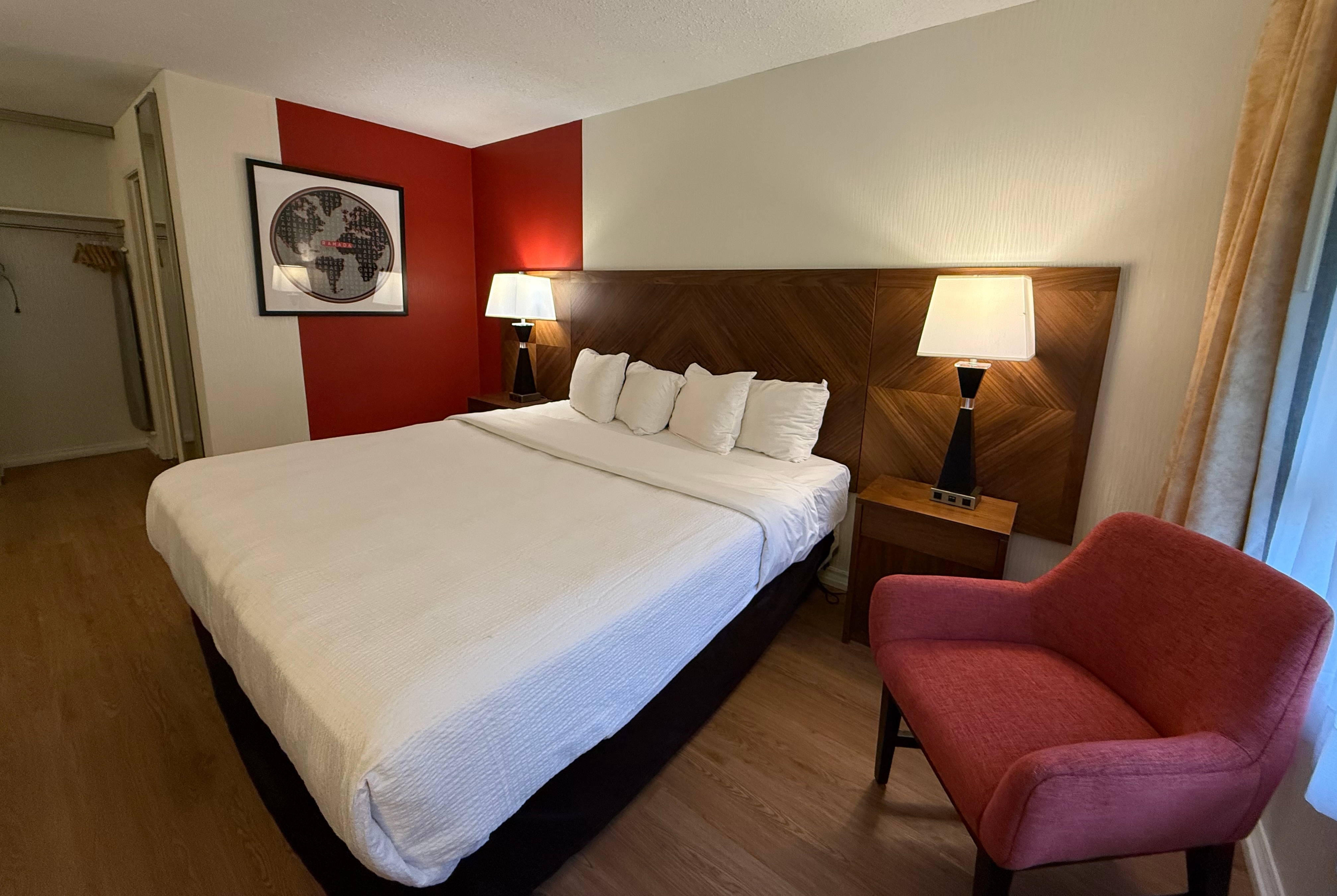Guest room at the Ramada by Wyndham Arnprior in Arnprior, Ontario