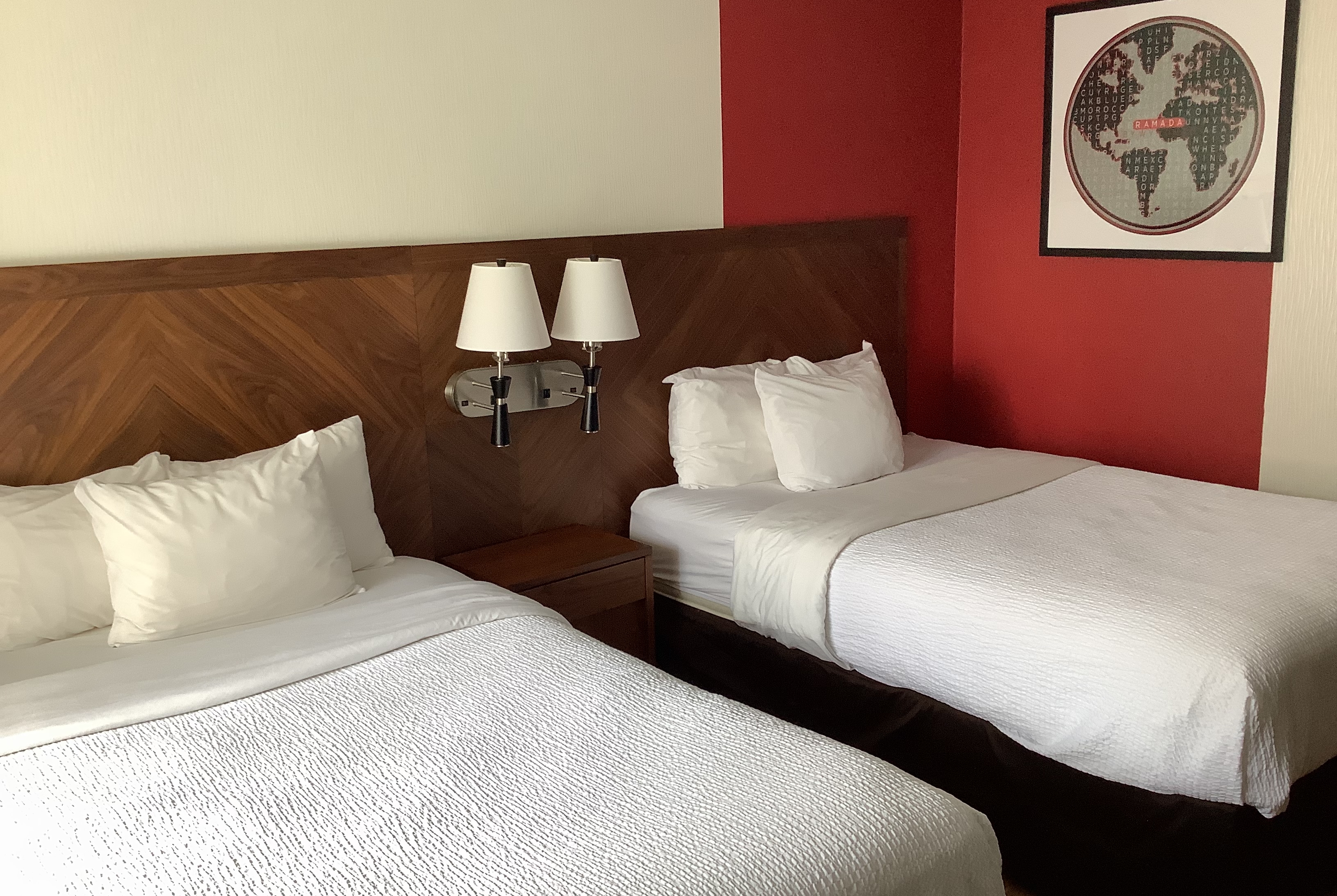 Guest room at the Ramada by Wyndham Arnprior in Arnprior, Ontario