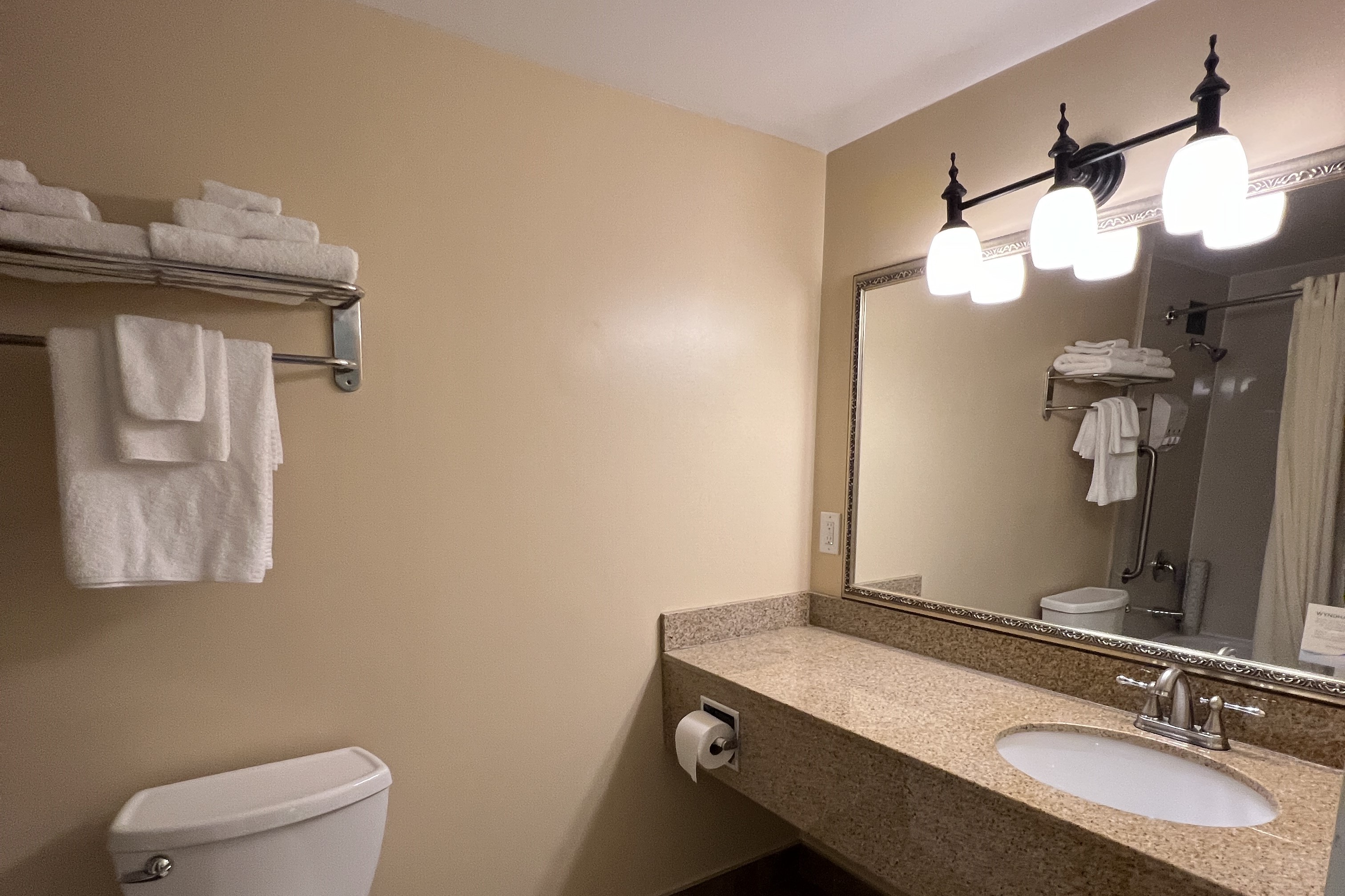 Guest room at the Ramada by Wyndham London in London, Ontario