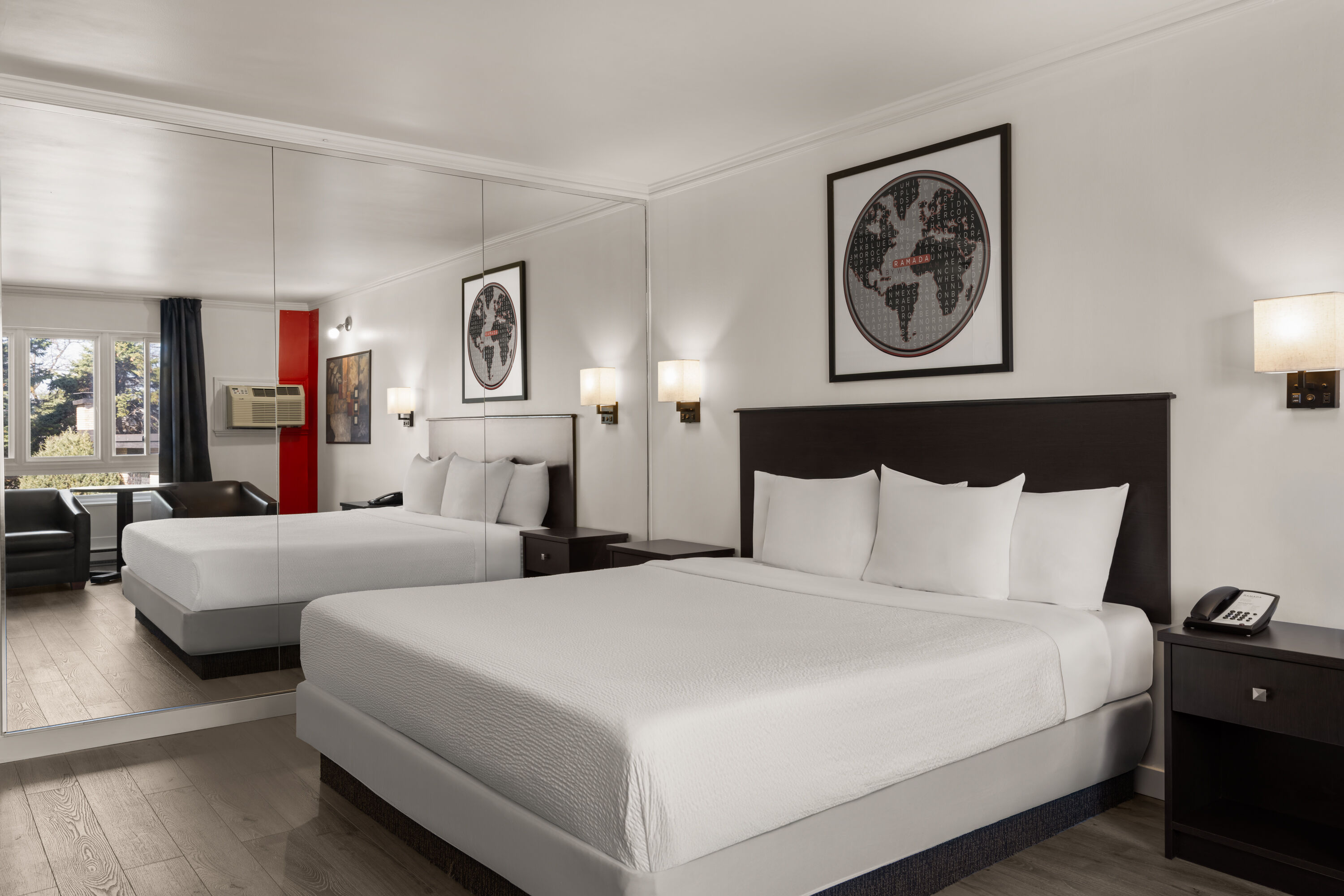 Guest room at the Ramada by Wyndham Laval in Laval, Quebec