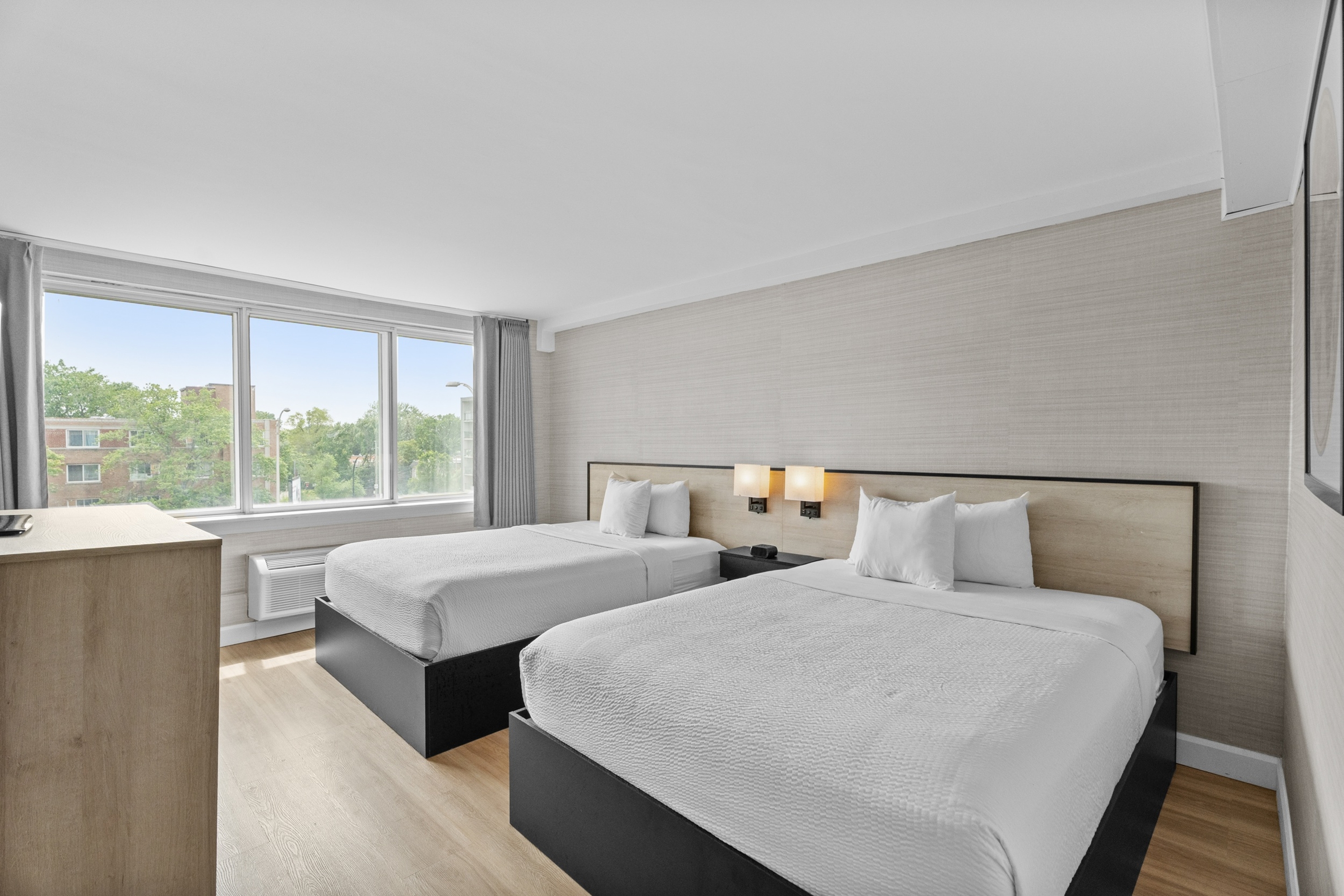 Guest room at the Ramada Plaza by Wyndham Montreal in Montreal, Quebec