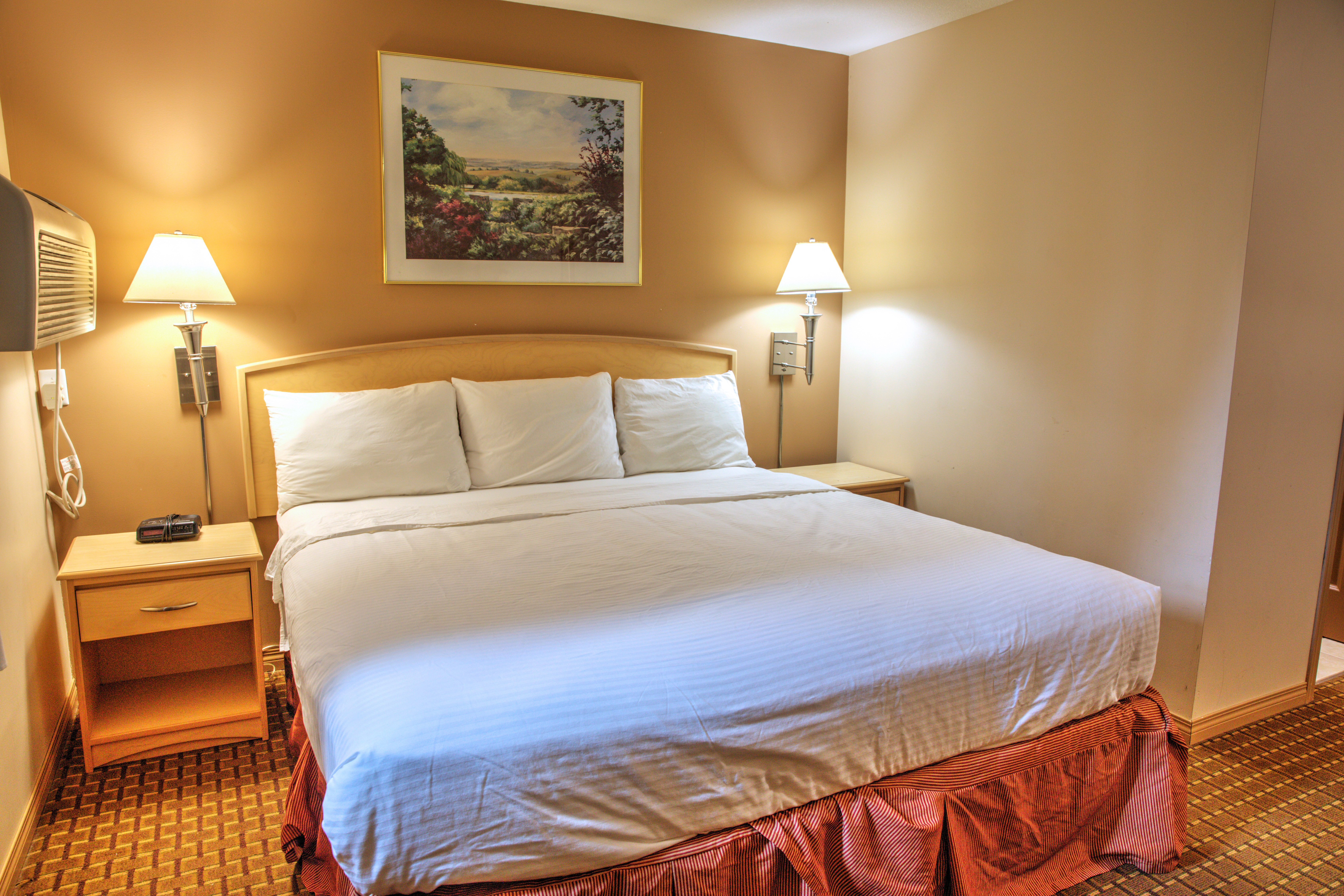 Guest room at the Lone Star Hotel in North Battleford, Saskatchewan