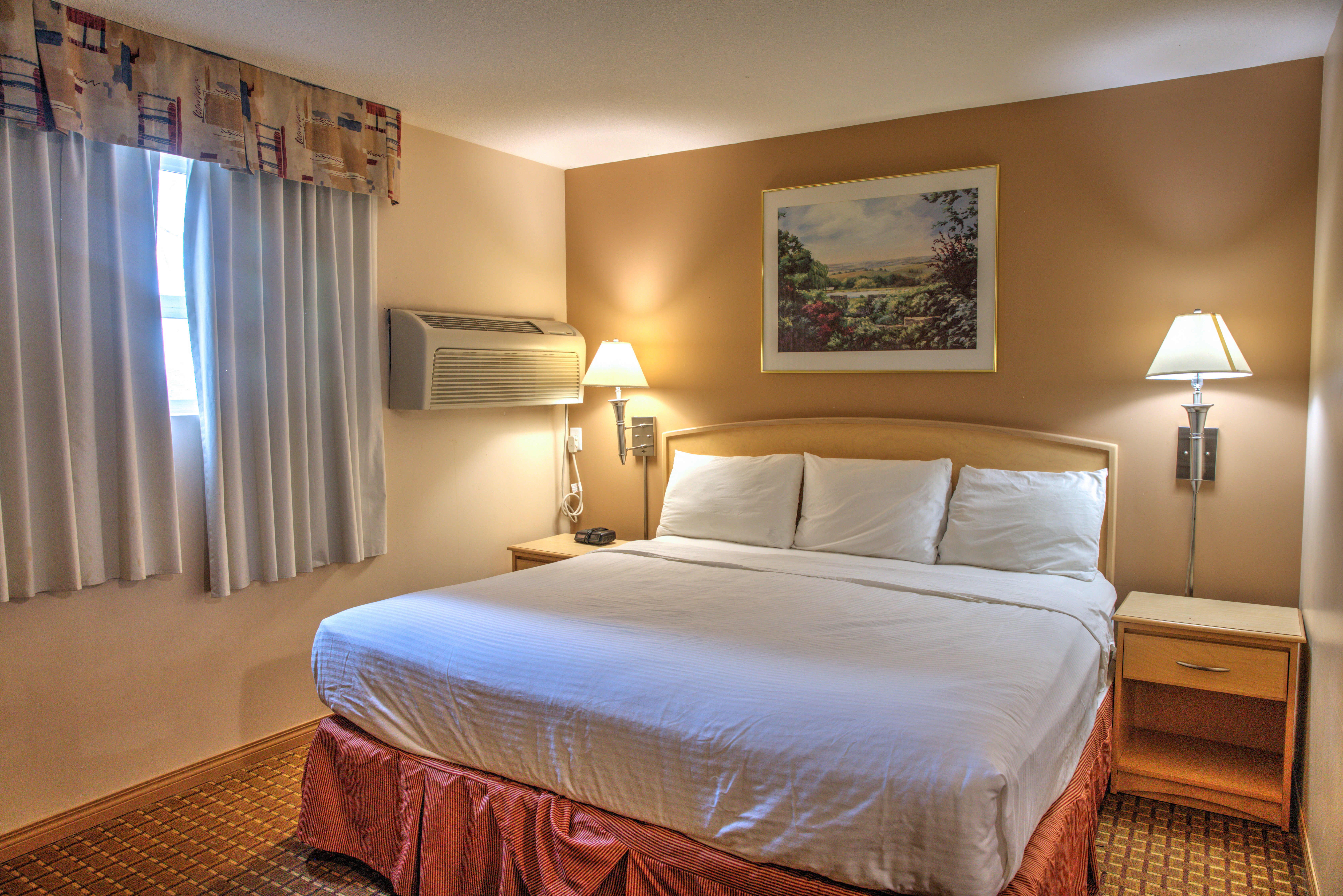 Guest room at the Lone Star Hotel in North Battleford, Saskatchewan