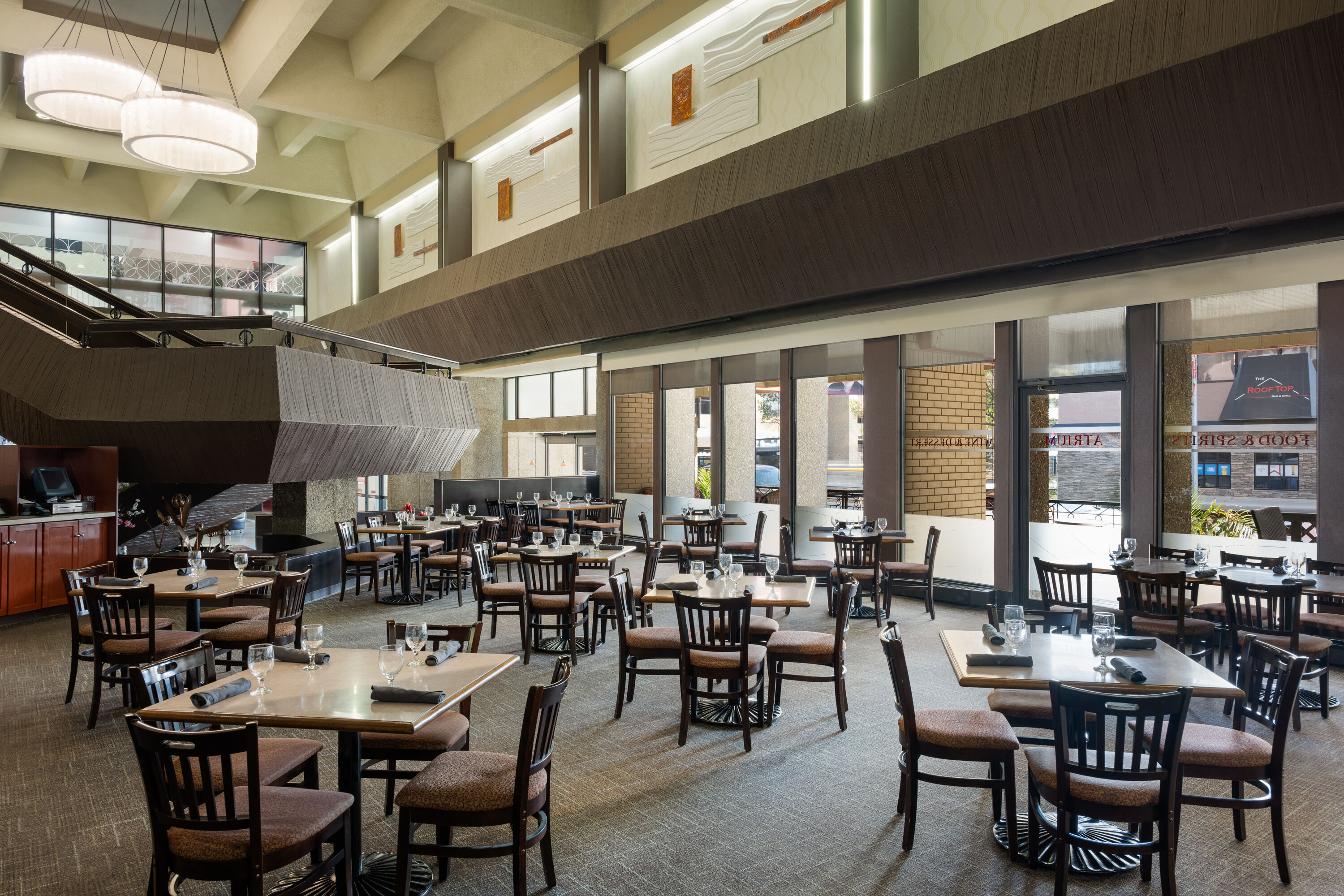 Ramada Plaza by Wyndham Regina Downtown lobby atrium in Regina, Saskatchewan