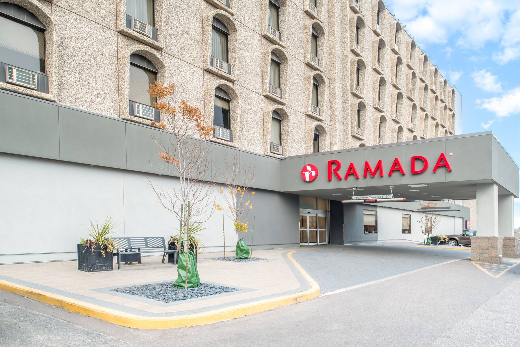 Exterior of Ramada Saskatoon hotel in Saskatoon, Saskatchewan Exterior of Ramada Saskatoon hotel in Saskatoon, Saskatchewan