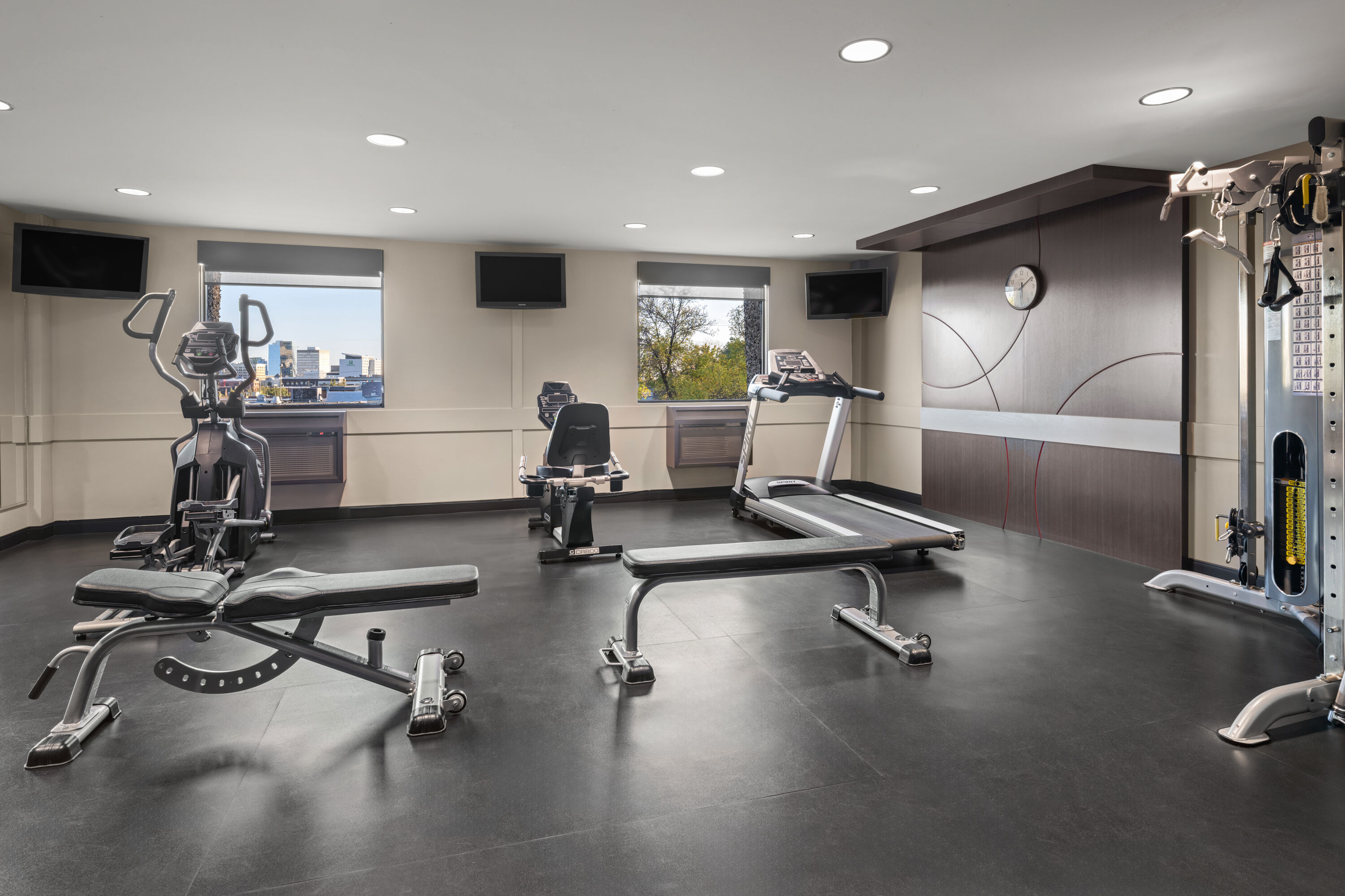Fitness room at Ramada by Wyndham Saskatoon in Saskatoon, Saskatchewan