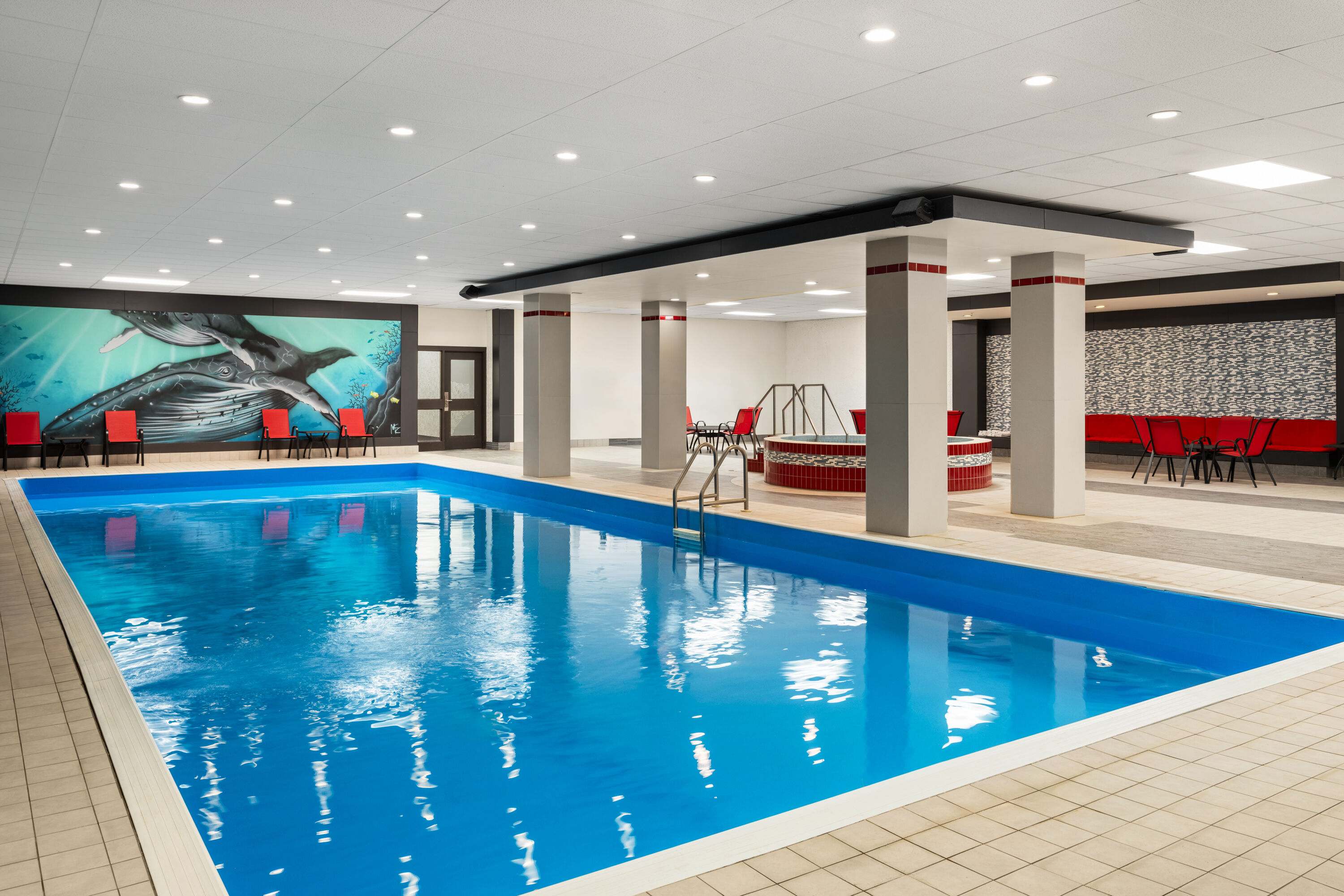 Indoor pool at the Ramada by Wyndham Saskatoon in Saskatoon, Saskatchewan