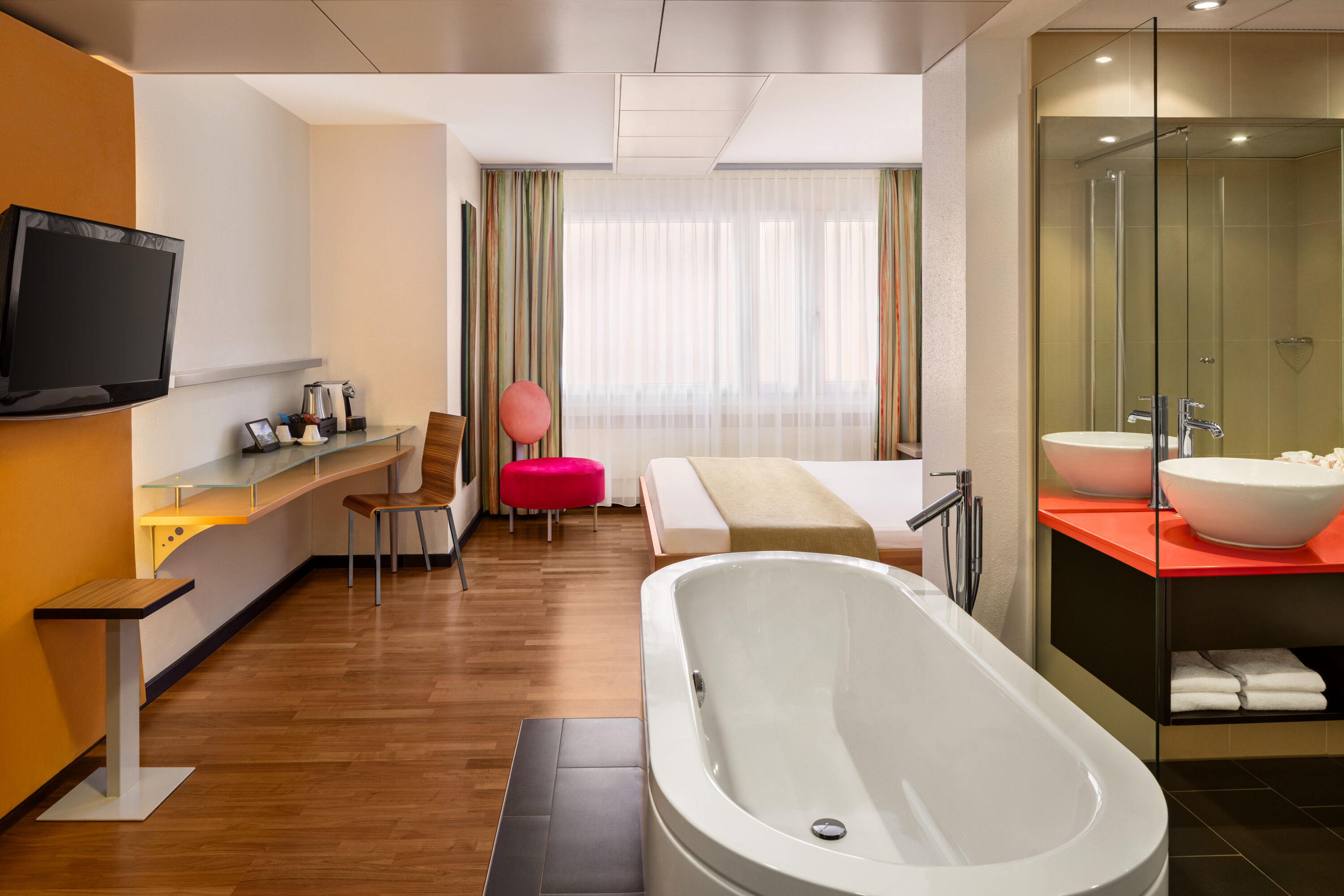 Guest room at the Ramada by Wyndham Baden du Parc in Baden, Other than US/Canada