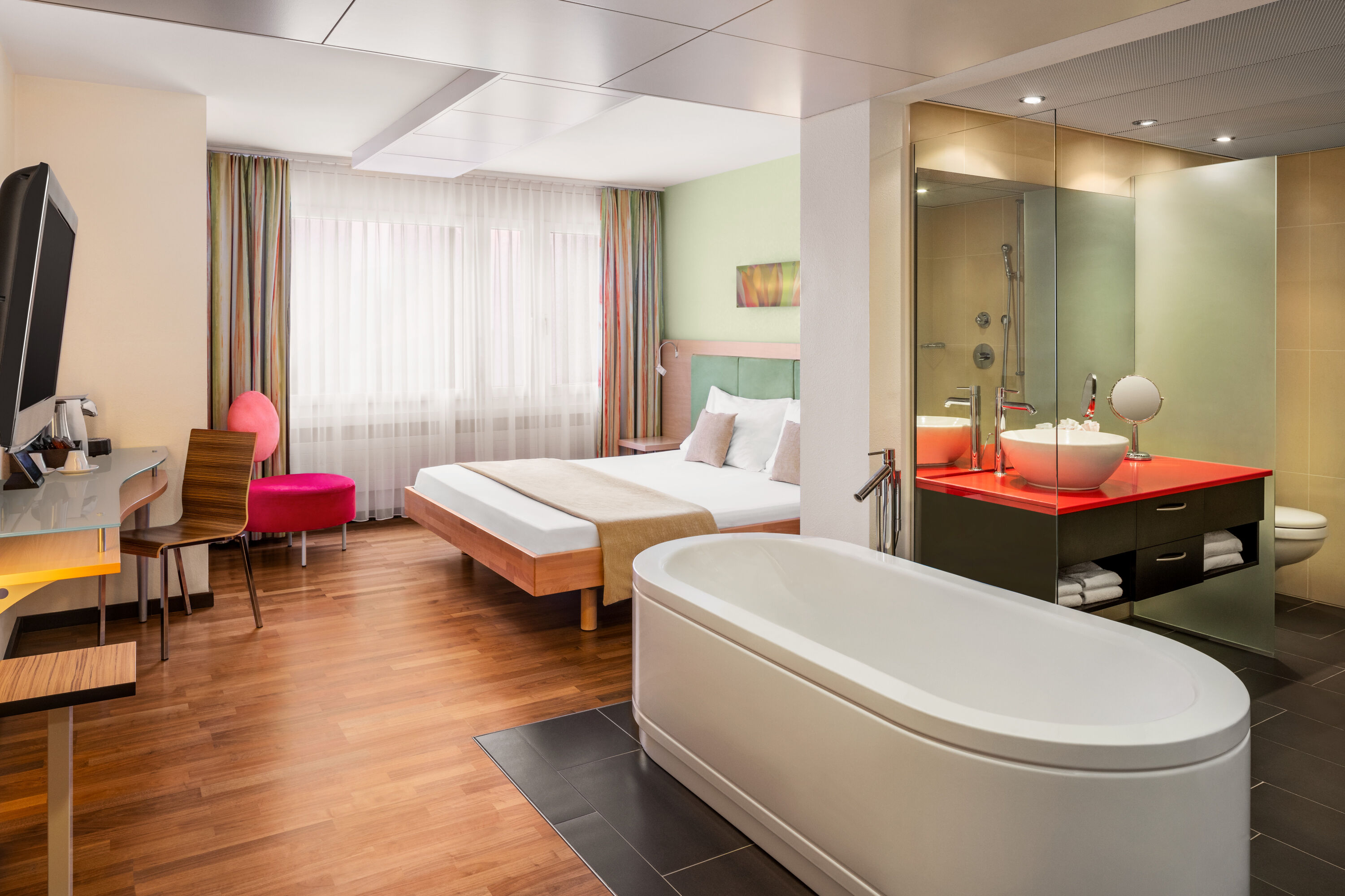 Guest room at the Ramada by Wyndham Baden du Parc in Baden, Other than US/Canada