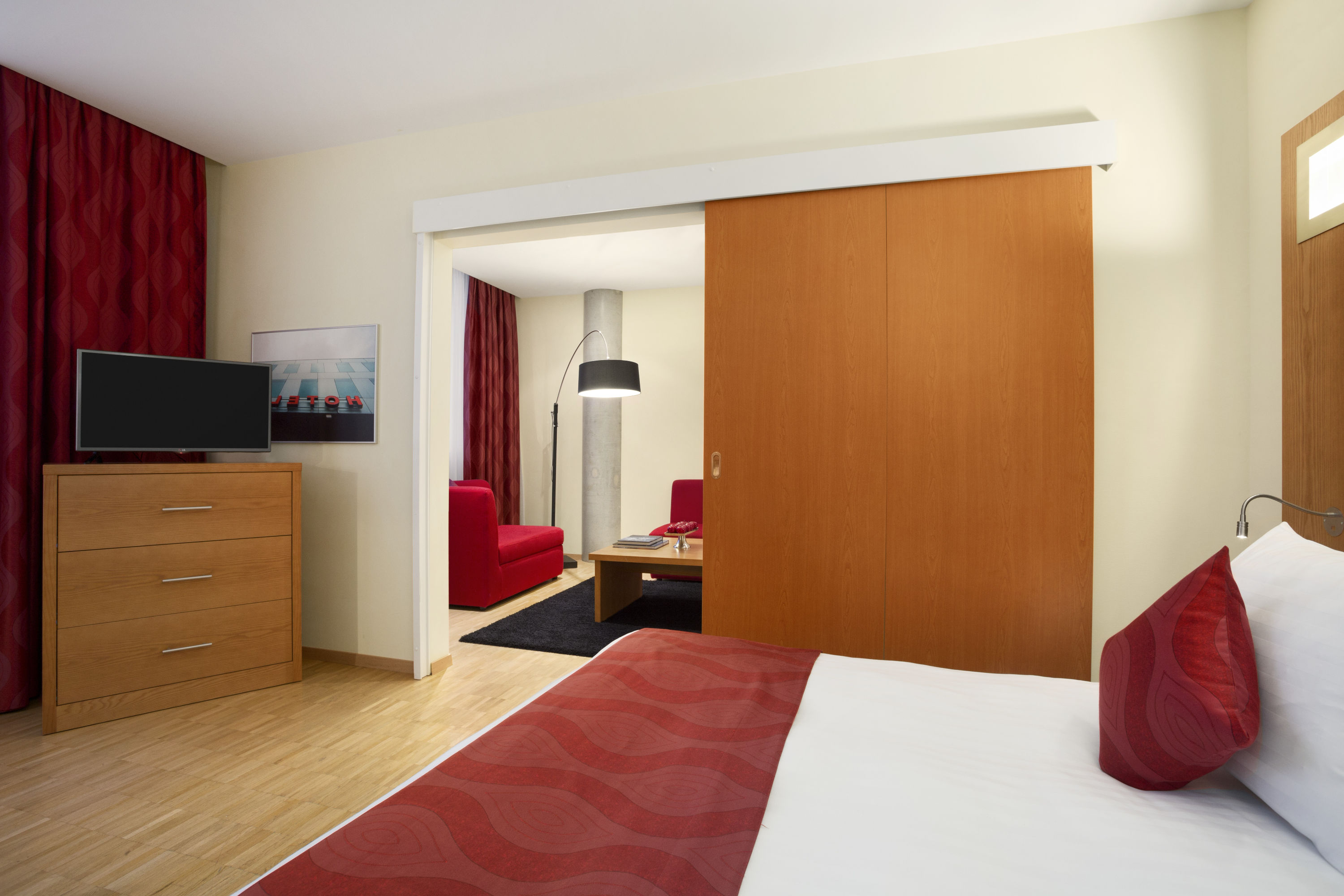 Guest room at the Ramada Encore by Wyndham Geneva in Geneve, Other than US/Canada