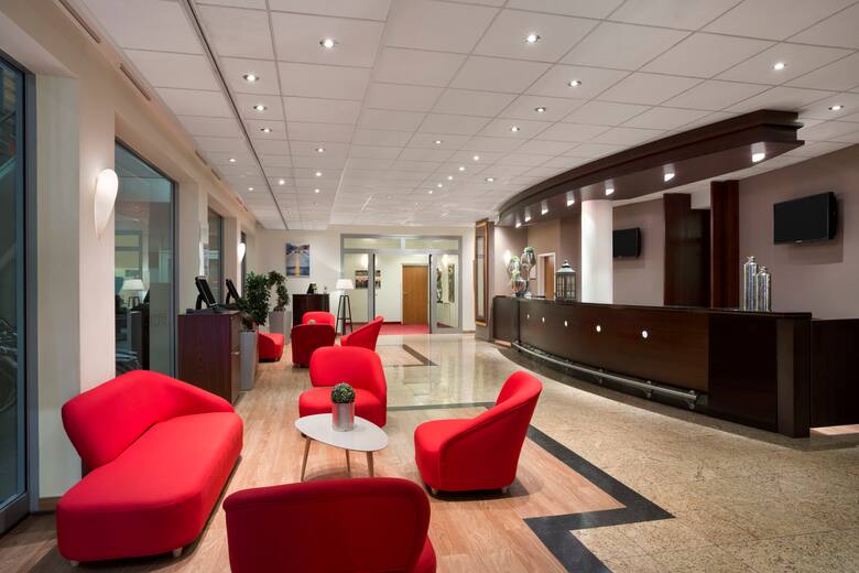 Ramada Encore Geneva hotel lobby in Geneve, Other than US/Canada