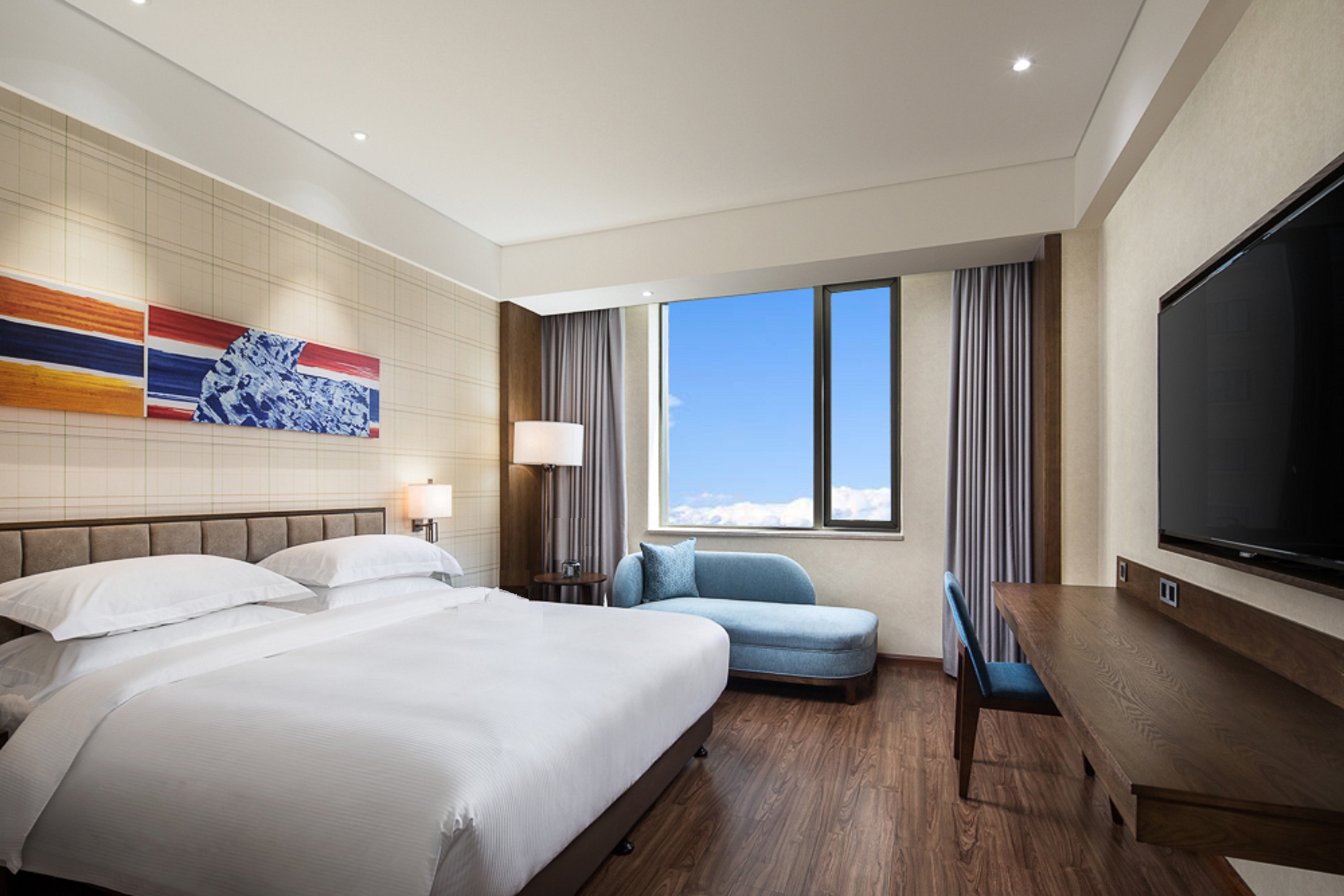 Guest room at the Ramada by Wyndham Baoji Jintai in Baoji, Other than US/Canada