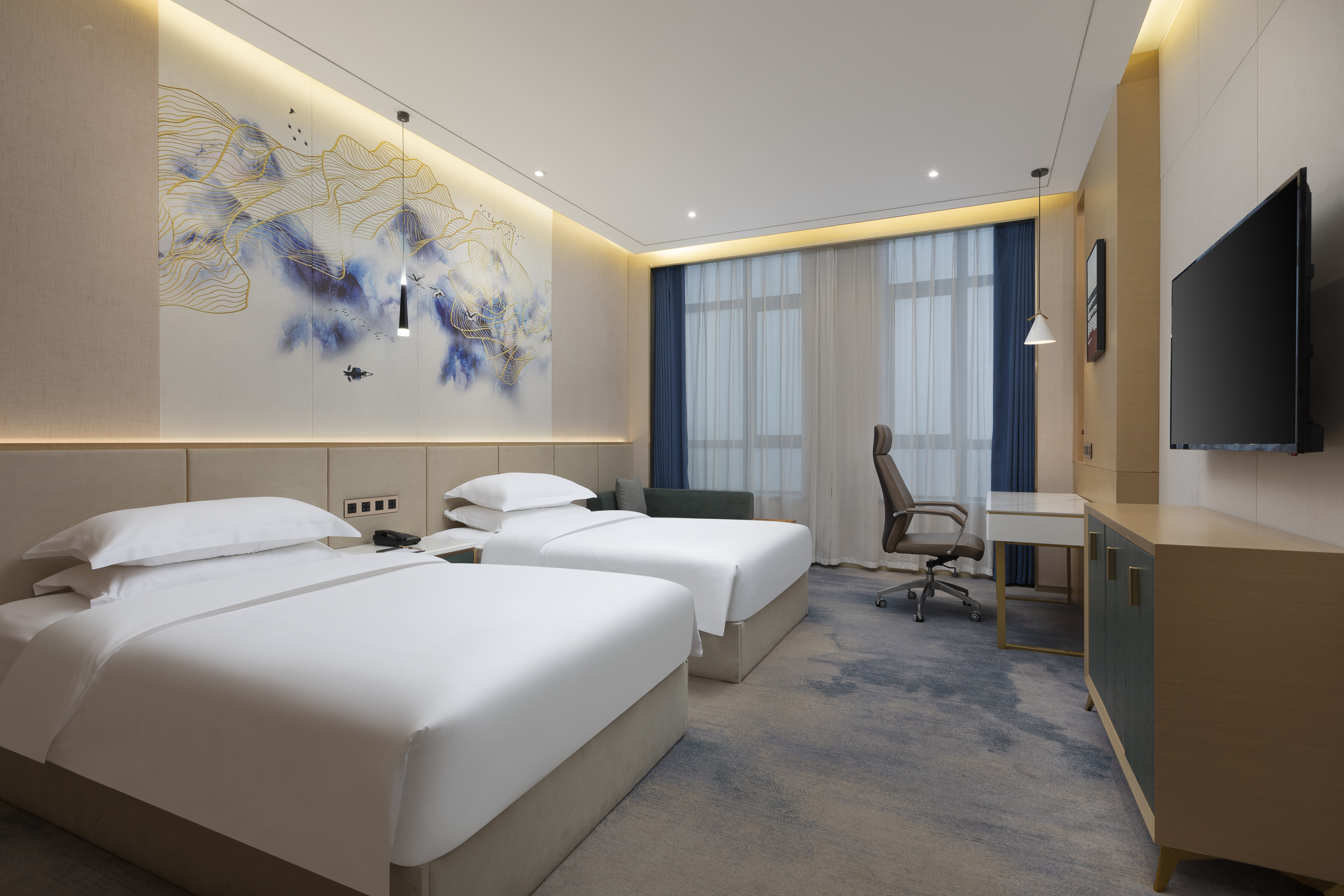 Guest room at the Ramada by Wyndham Changsha East in Changsha, Other than US/Canada
