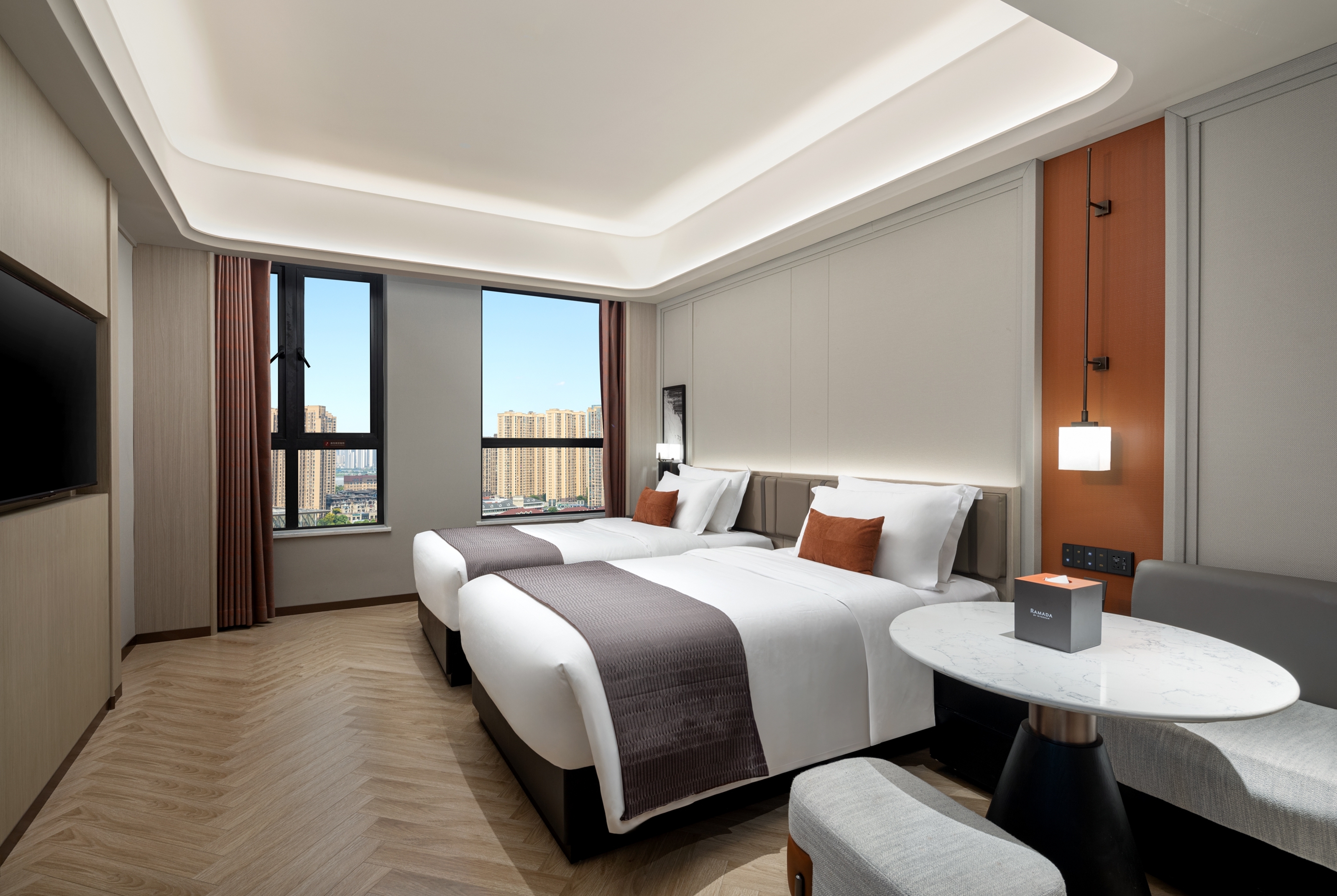 Guest room at the Ramada by Wyndham Changsha Yanghu in Changsha, Other than US/Canada