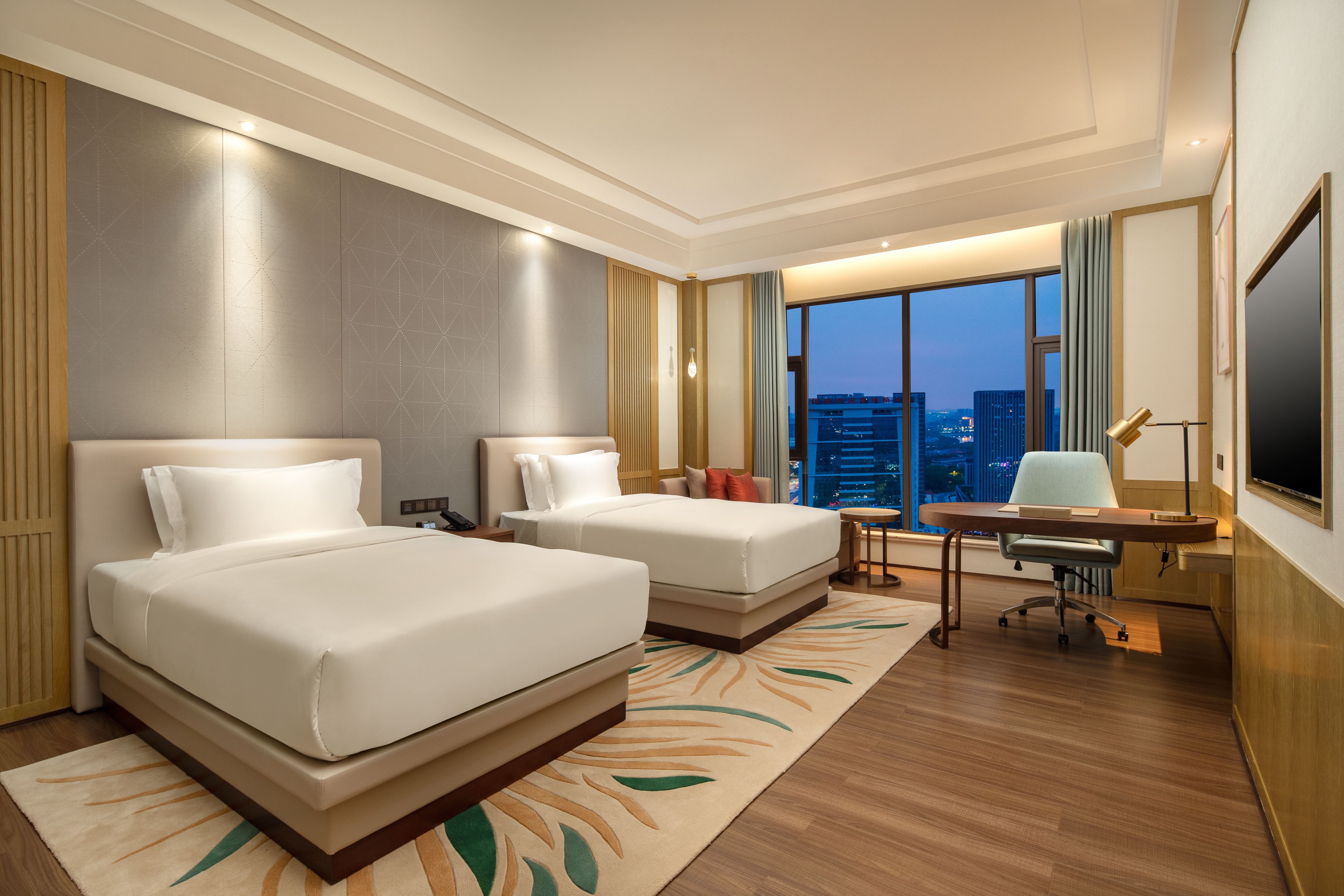 Guest room at the Ramada Plaza By Wyndham Dongguan Songshan Lake in Dongguan, Other than US/Canada