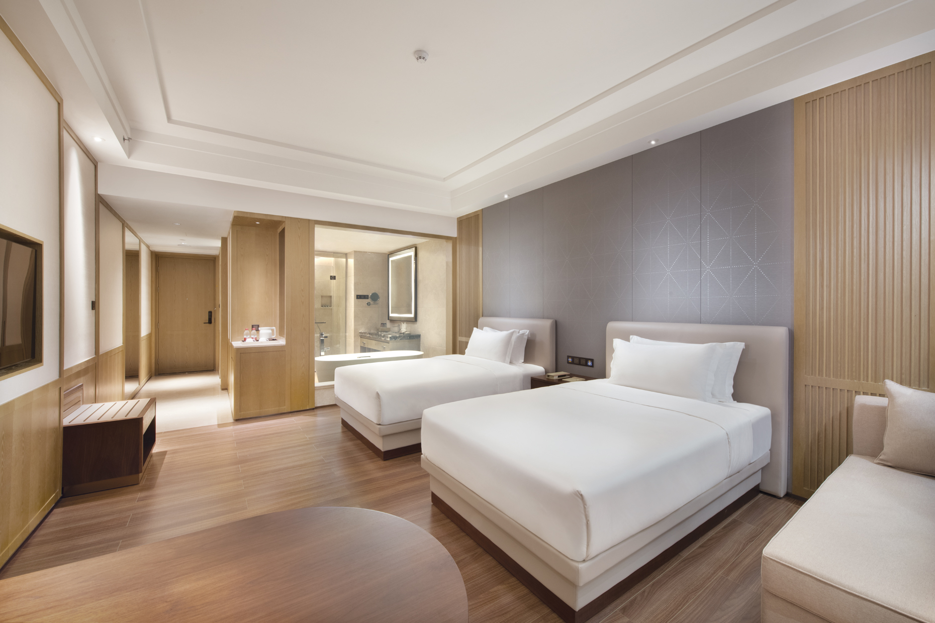 Guest room at the Ramada Plaza By Wyndham Dongguan Songshan Lake in Dongguan, Other than US/Canada