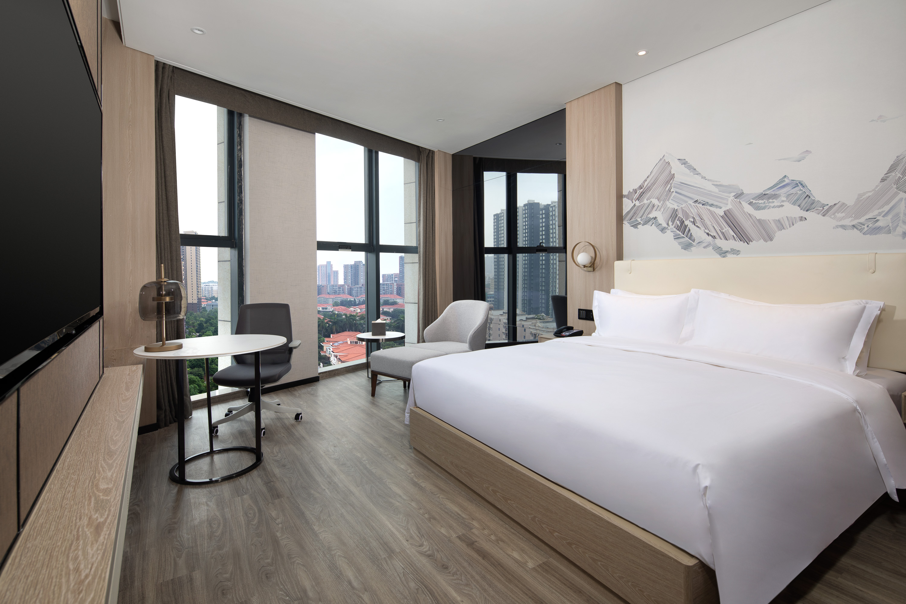 Guest room at the Ramada Encore by Wyndham Dongguan East in Dongguan, Other than US/Canada