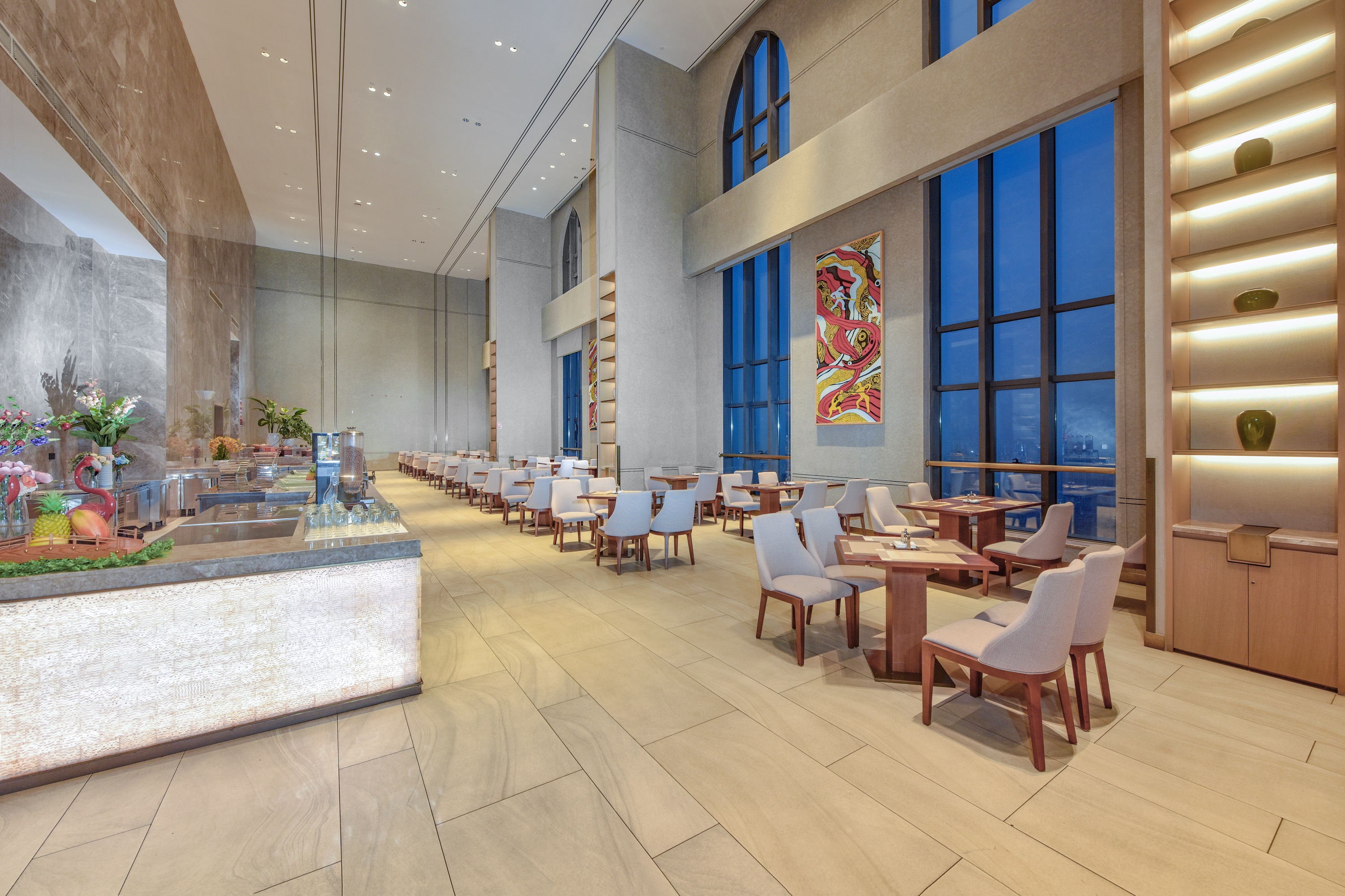 Ramada Plaza by Wyndham Dongxing City Center restaurant breakfast area with seating in Dongxing, Other than US/Canada