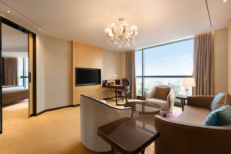Guest room at the Ramada Foshan Nanhai in Foshan, Other than US/Canada