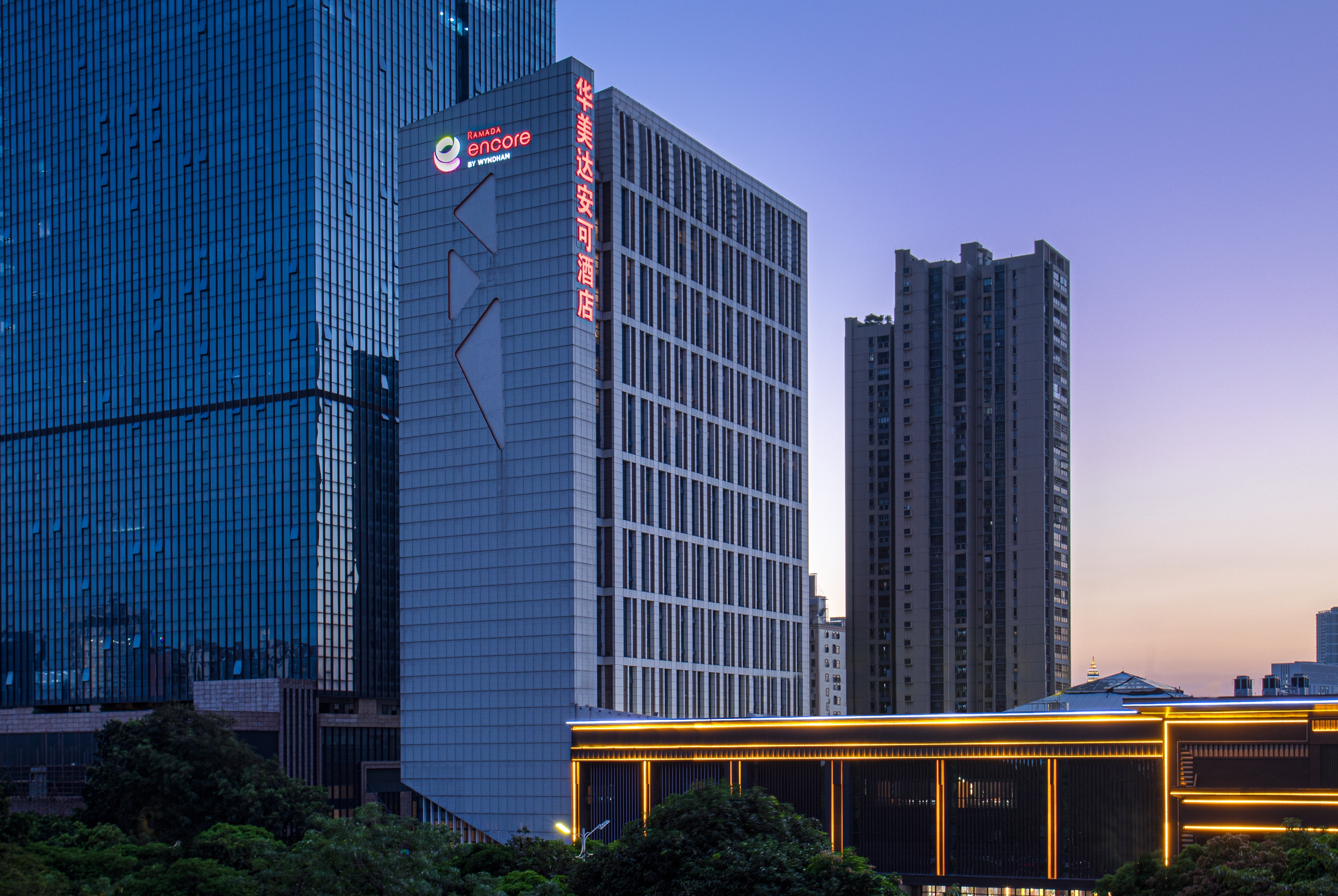 Exterior Night Image of Ramada Encore by Wyndham Foshan Chancheng hotel in Foshan, Other than US/Canada