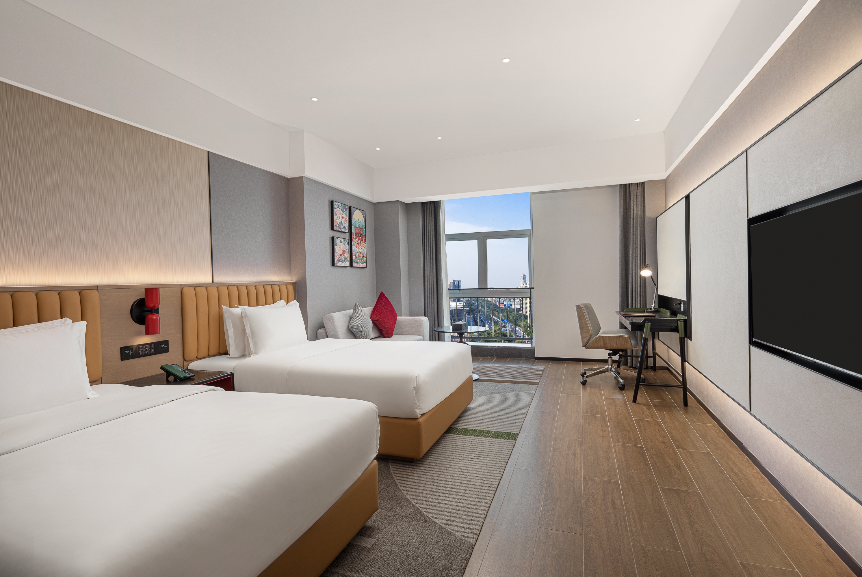 Guest room at the Ramada Encore by Wyndham Foshan Chancheng in Foshan, Other than US/Canada